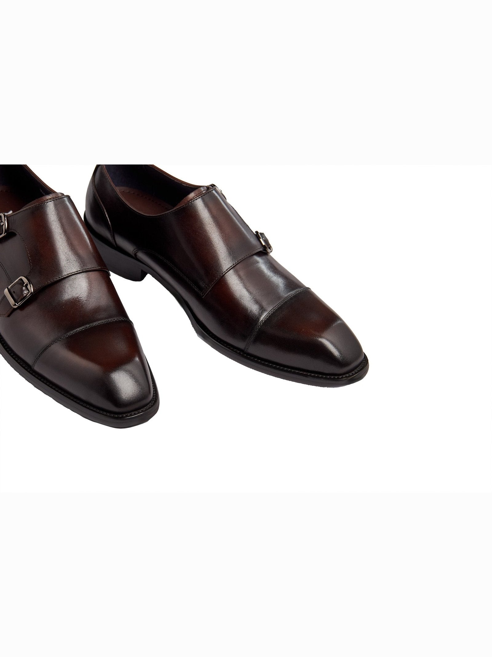 BROWN DOUBLE MONK SHOES