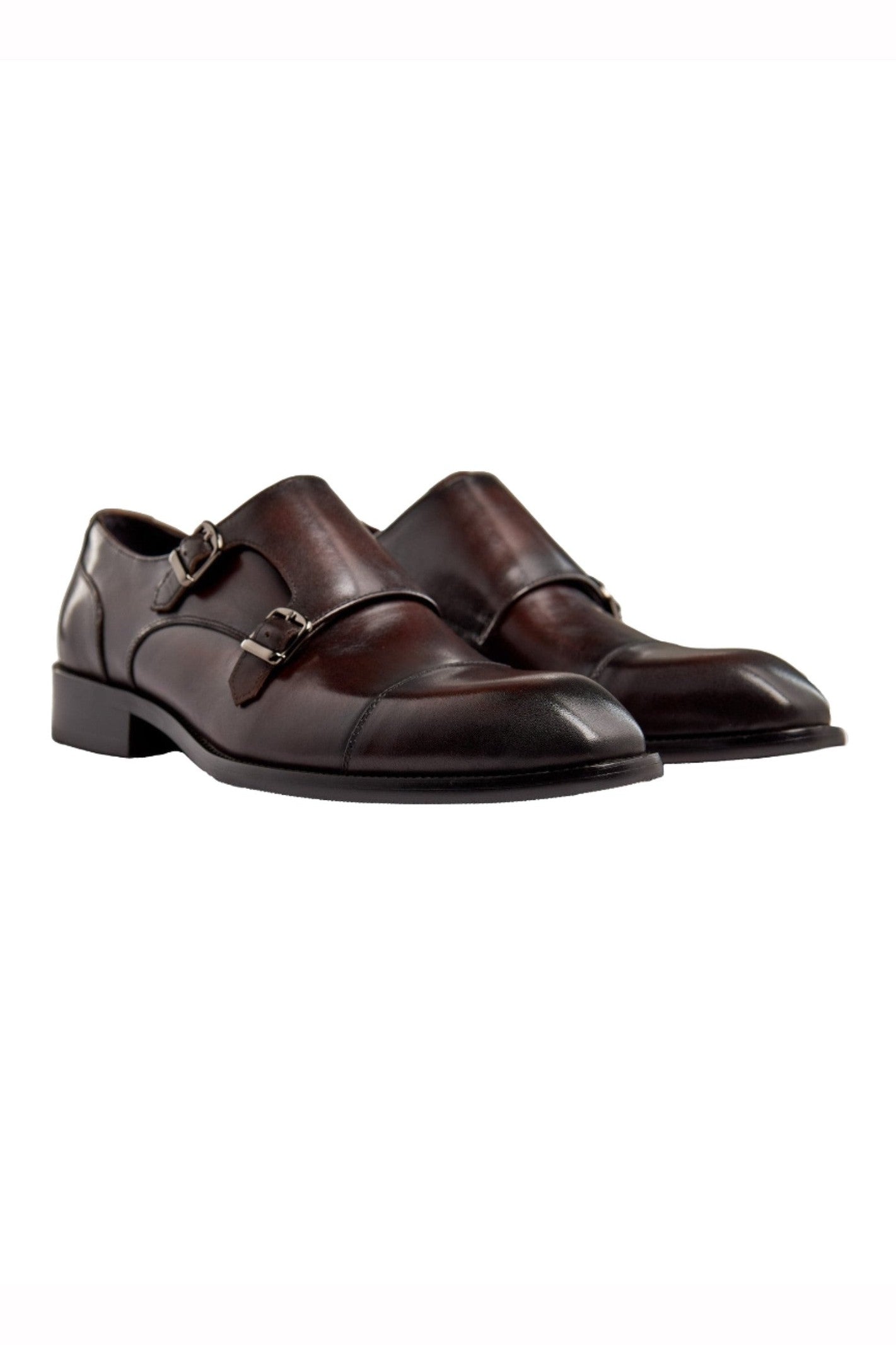 BROWN DOUBLE MONK SHOES