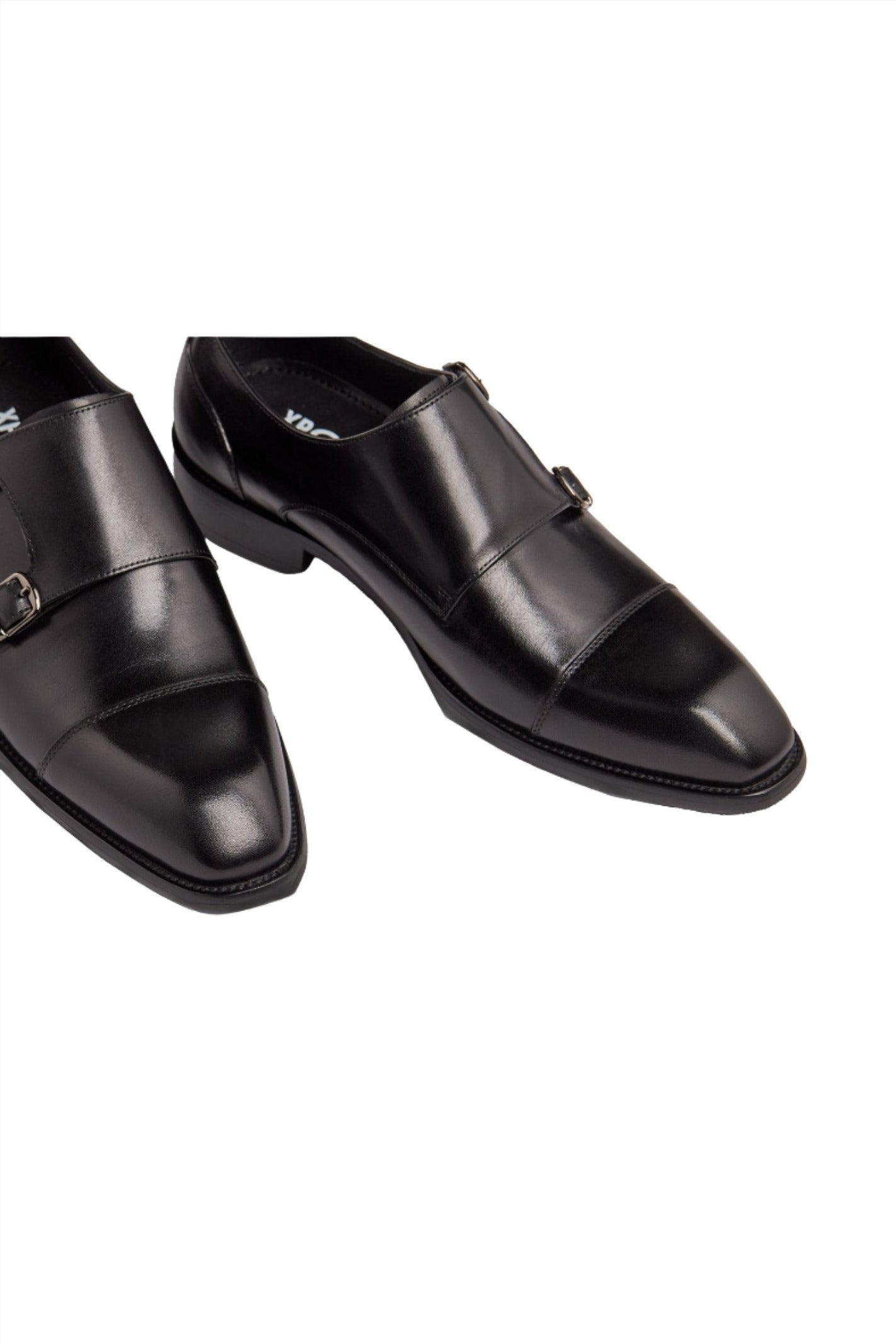 BLACK DOUBLE MONK SHOES