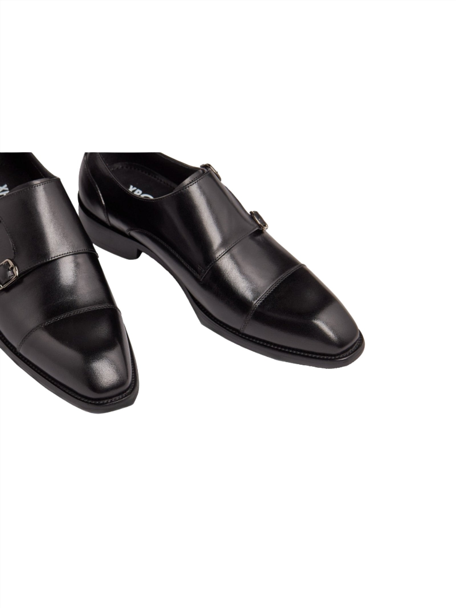 BLACK DOUBLE MONK SHOES