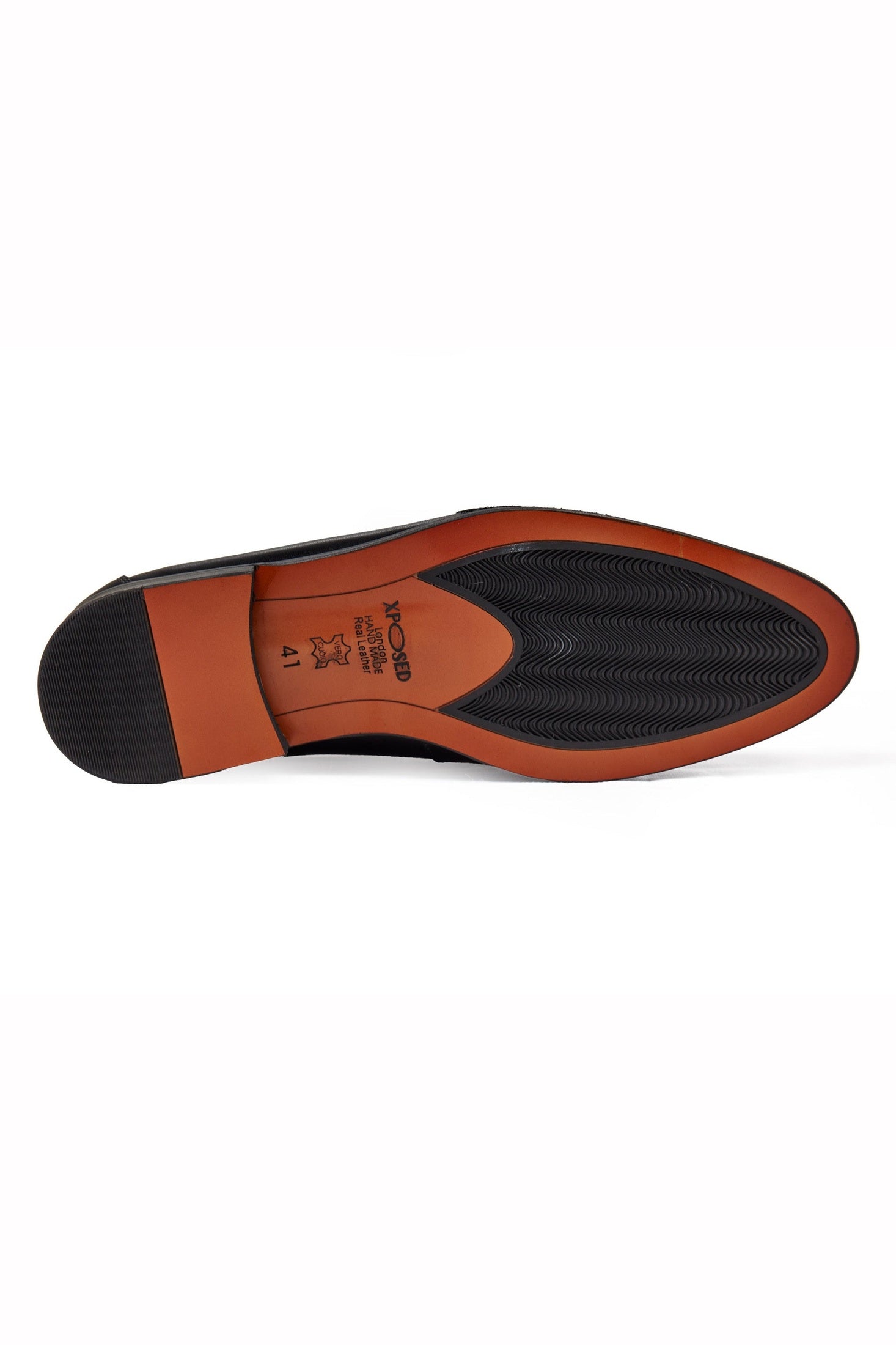 BLACK LEATHER & SUEDE MONK SHOES XPOSED London