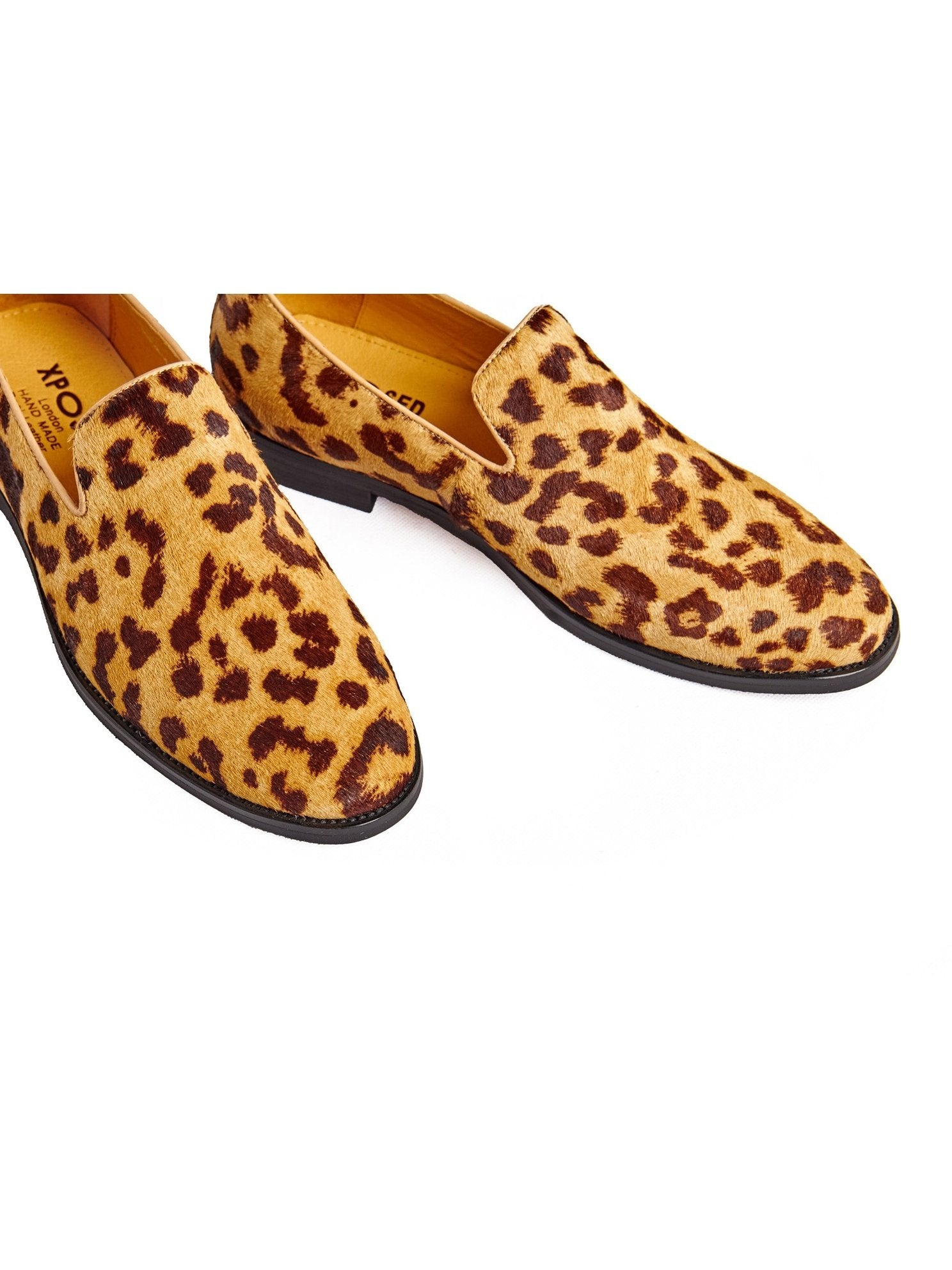 LEOPARD PRINT LEATHER LOAFERS