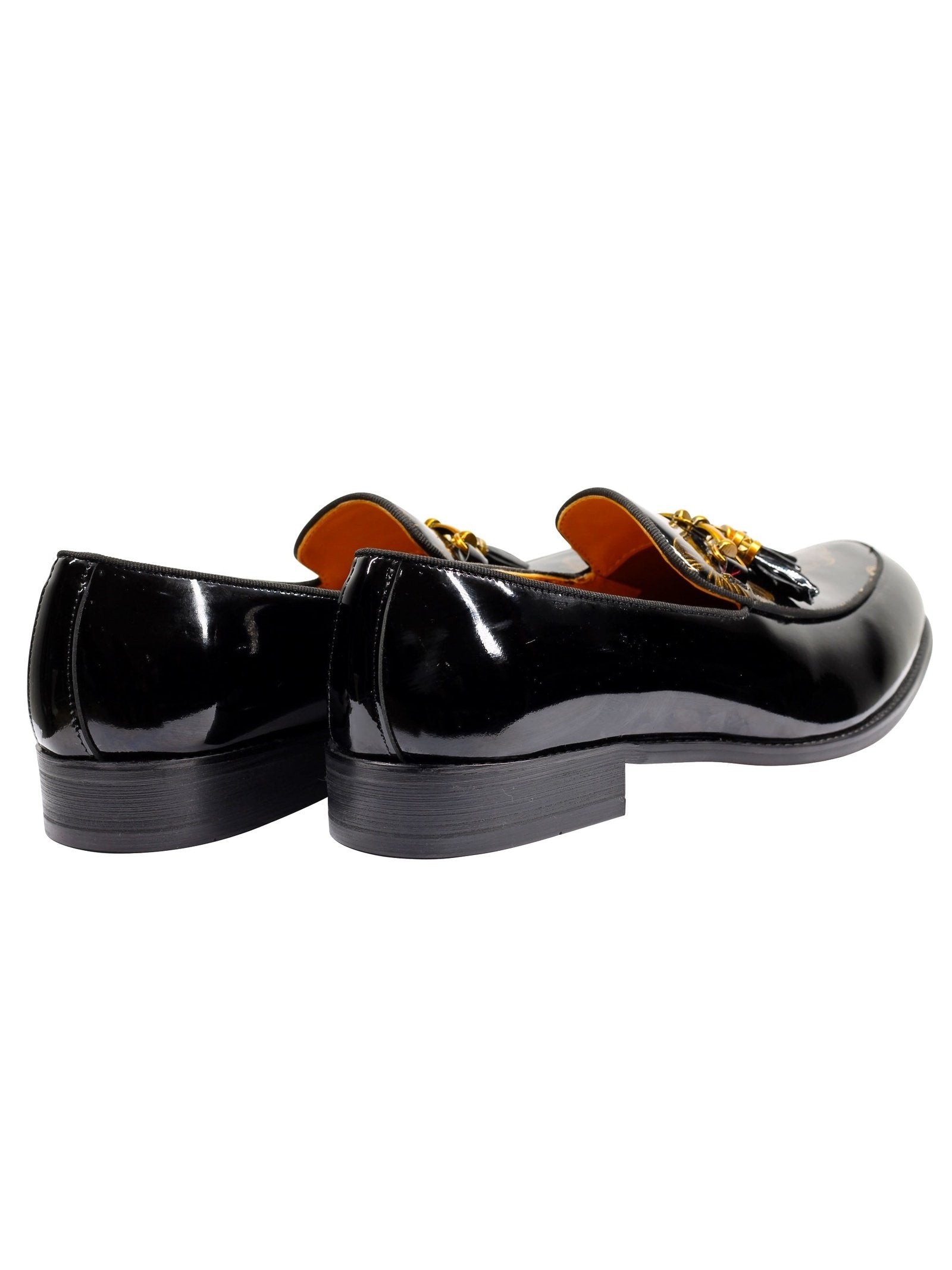 BLACK PATENT TASSEL LOAFER