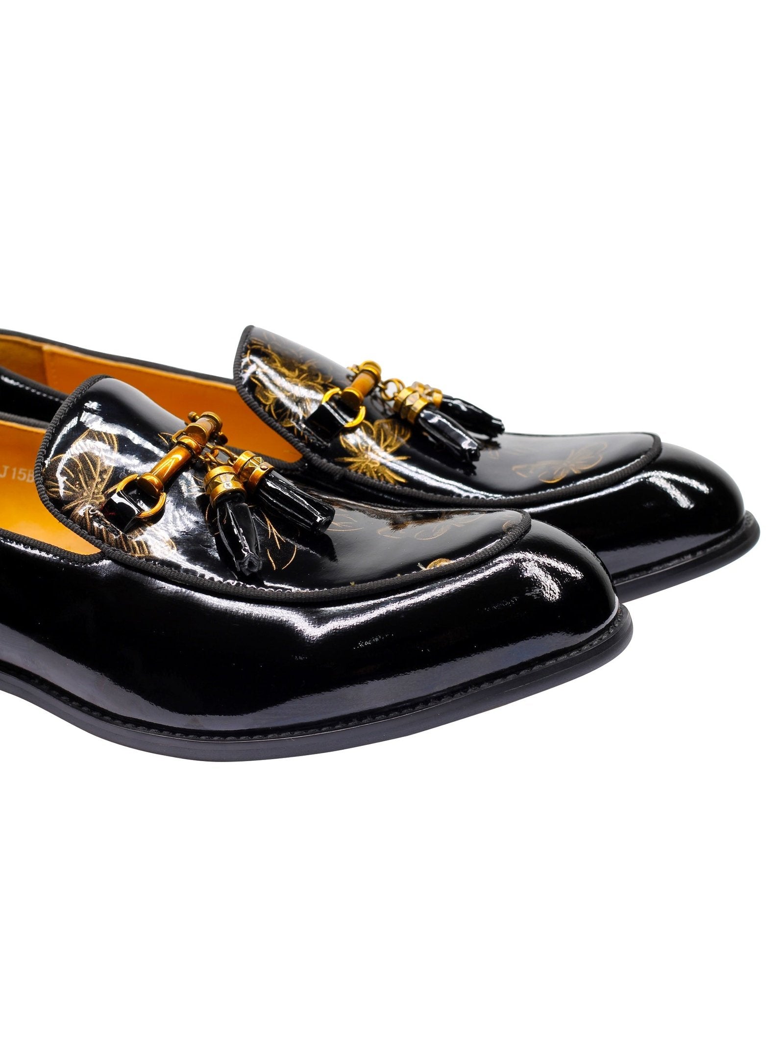 BLACK PATENT TASSEL LOAFER