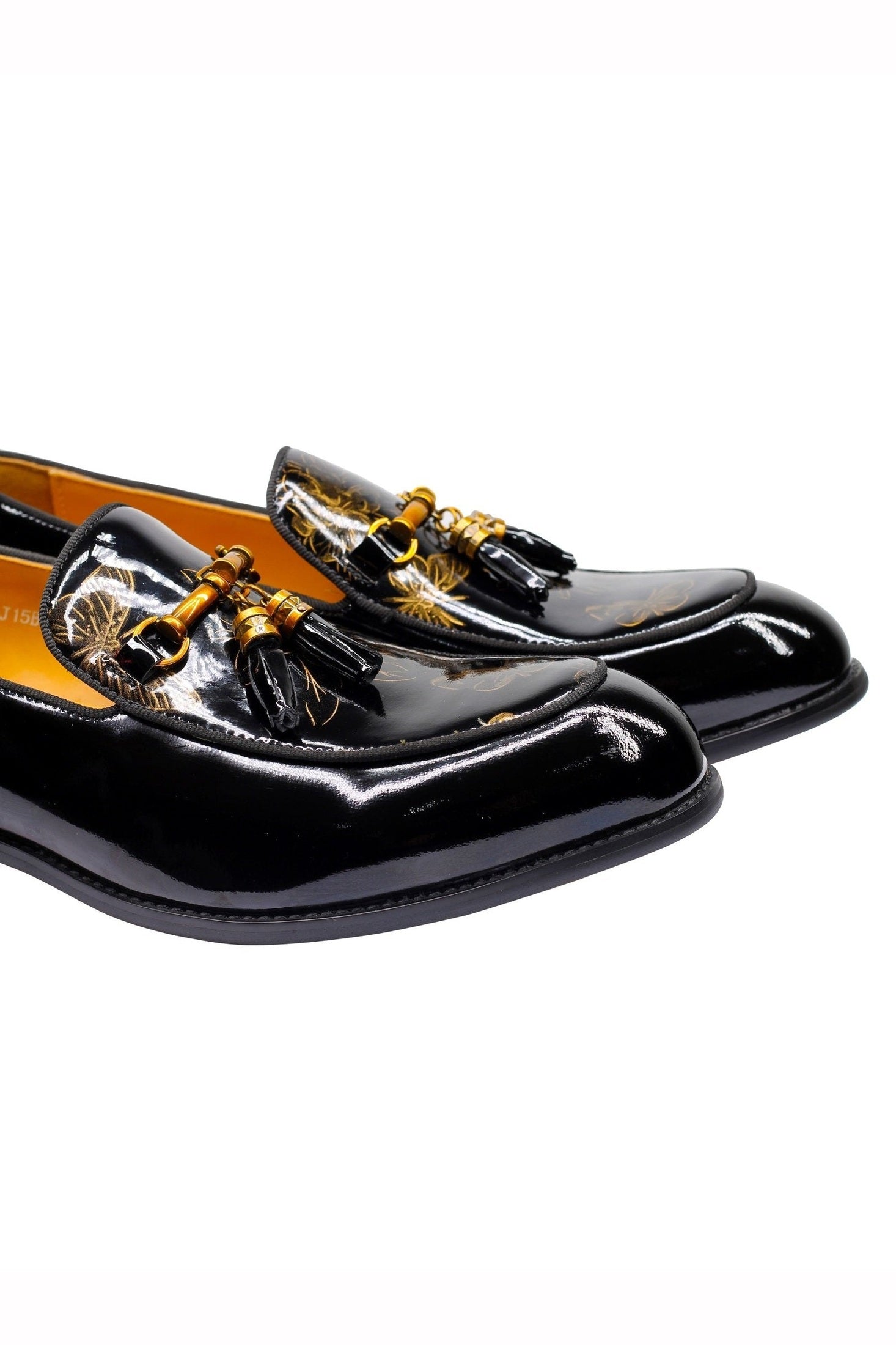 BLACK PATENT TASSEL LOAFER