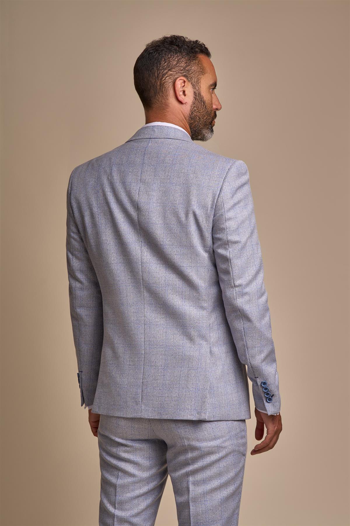 CARIDI - SLIM FIT SKY BLUE BLAZER CAVANI