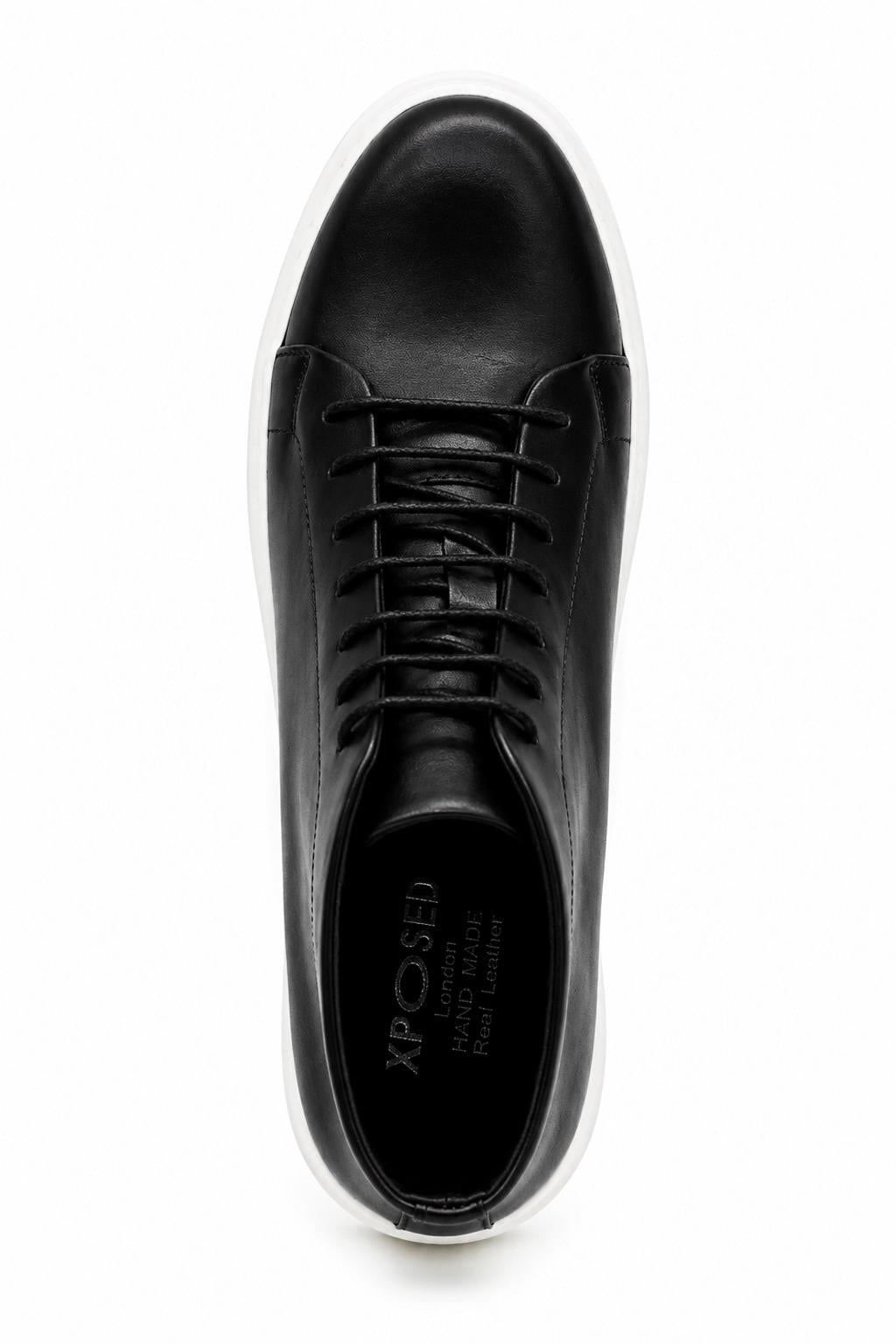 ASTER Men’s Black Leather Ankle Trainer Boots Sartorial Shoes