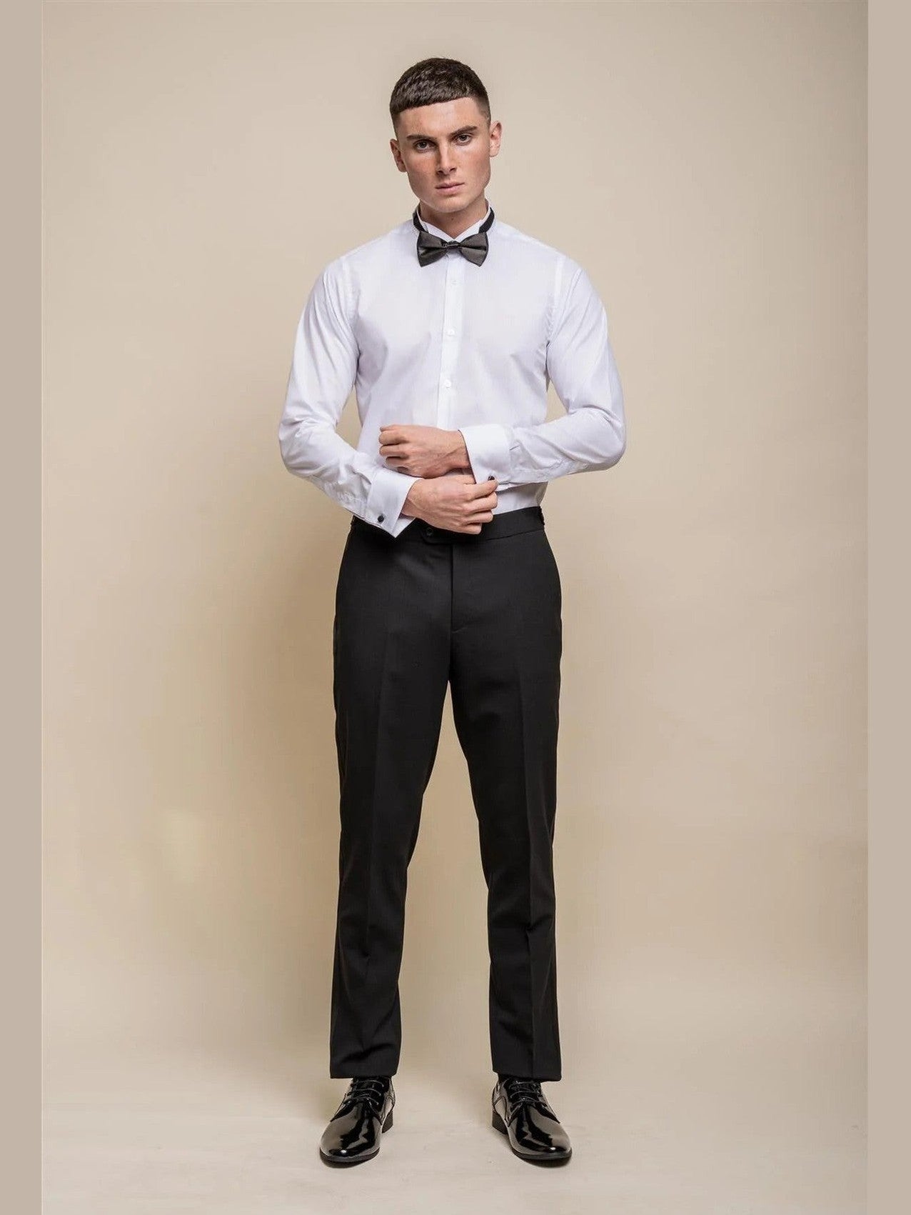 MENS ASPEN BLACK DOUBLE BREASTED SUIT CAVANI