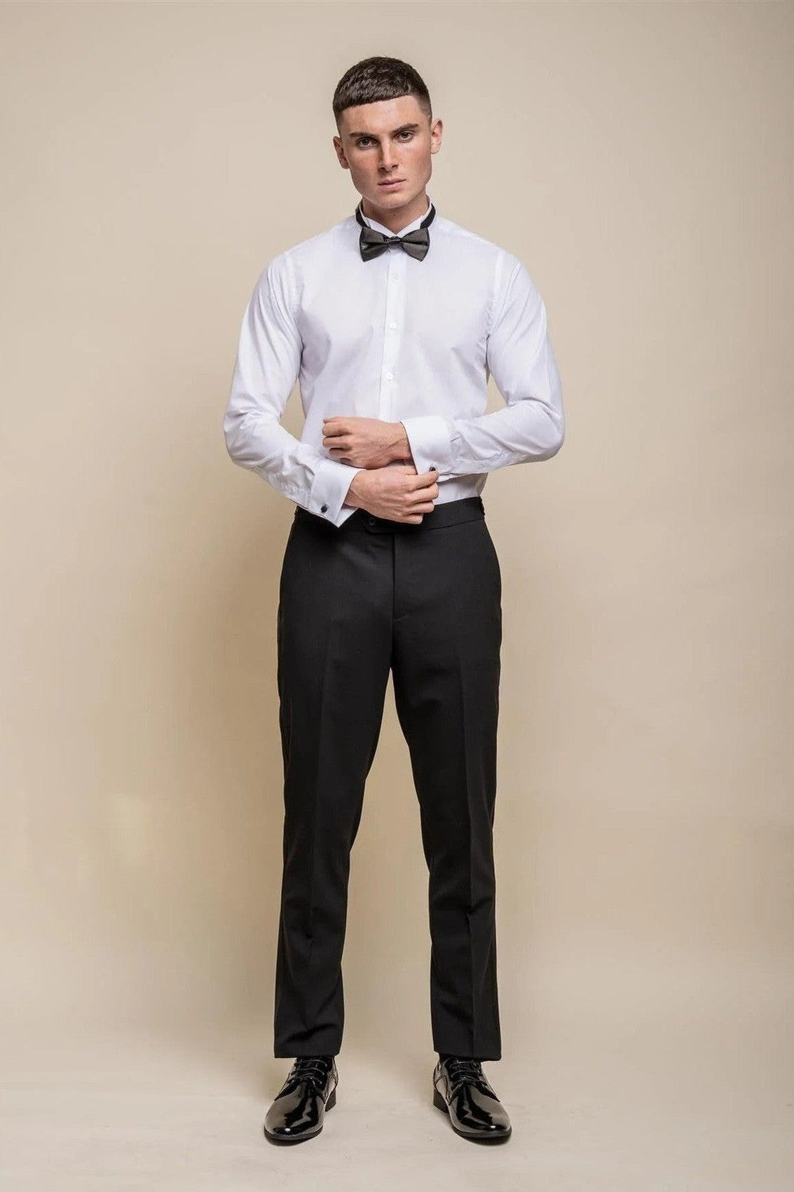 MENS ASPEN BLACK DOUBLE BREASTED SUIT CAVANI