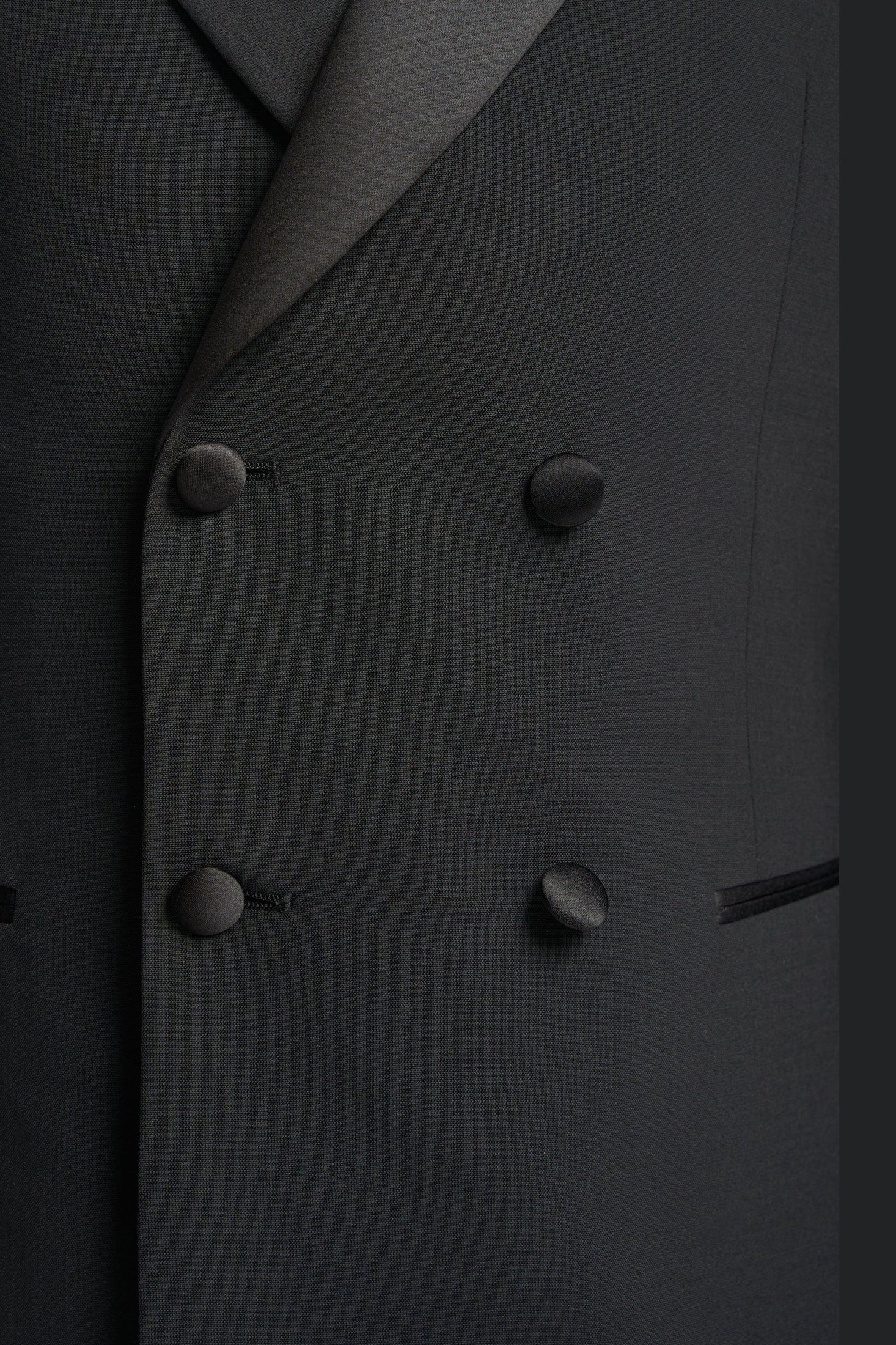 MENS ASPEN BLACK DOUBLE BREASTED SUIT CAVANI