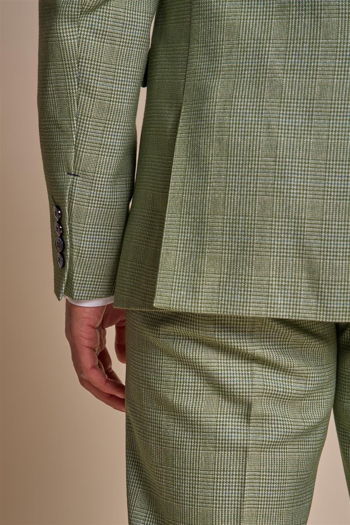 CARIDI - SLIM FIT SAGE BLAZER CAVANI
