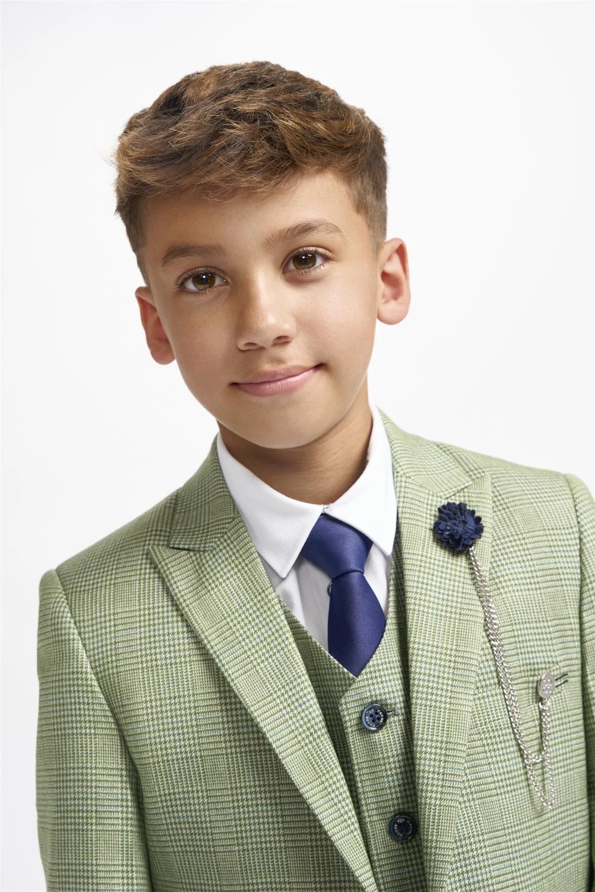 CARIDI SAGE THREE PIECE BOYS SUIT CAVANI