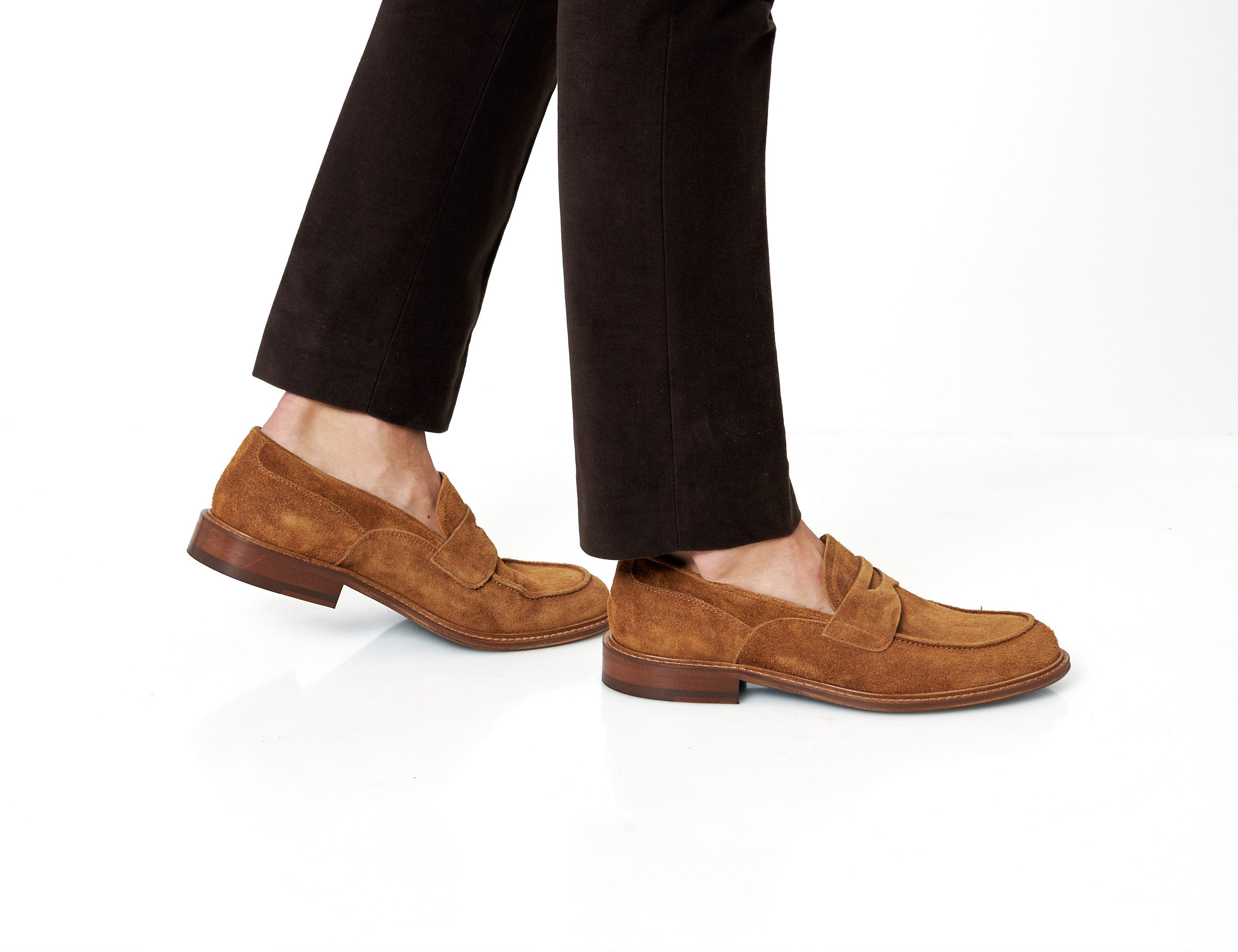 TAN ITALIAN SUEDE PENNY LOAFER