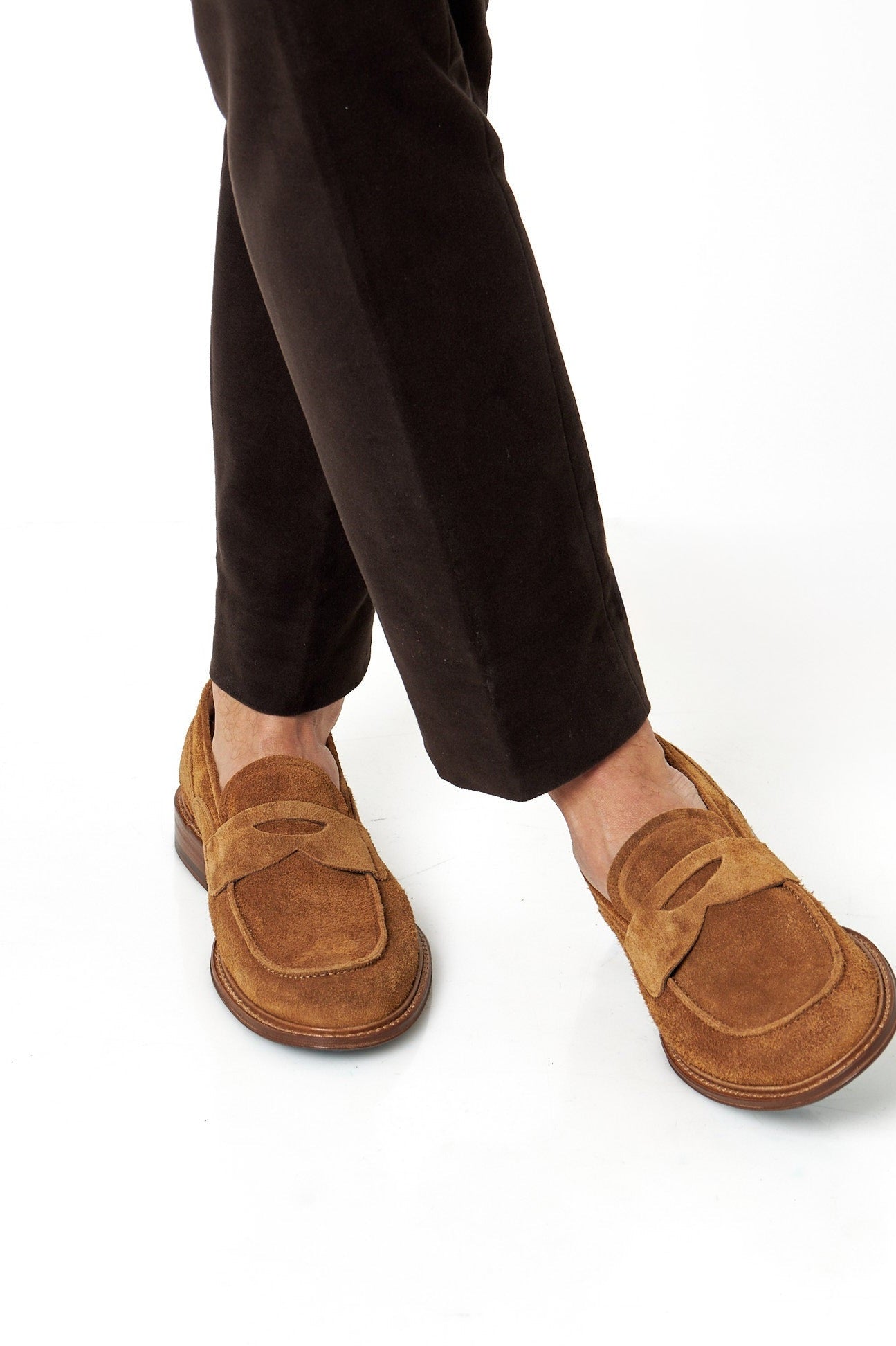 TAN ITALIAN SUEDE PENNY LOAFER