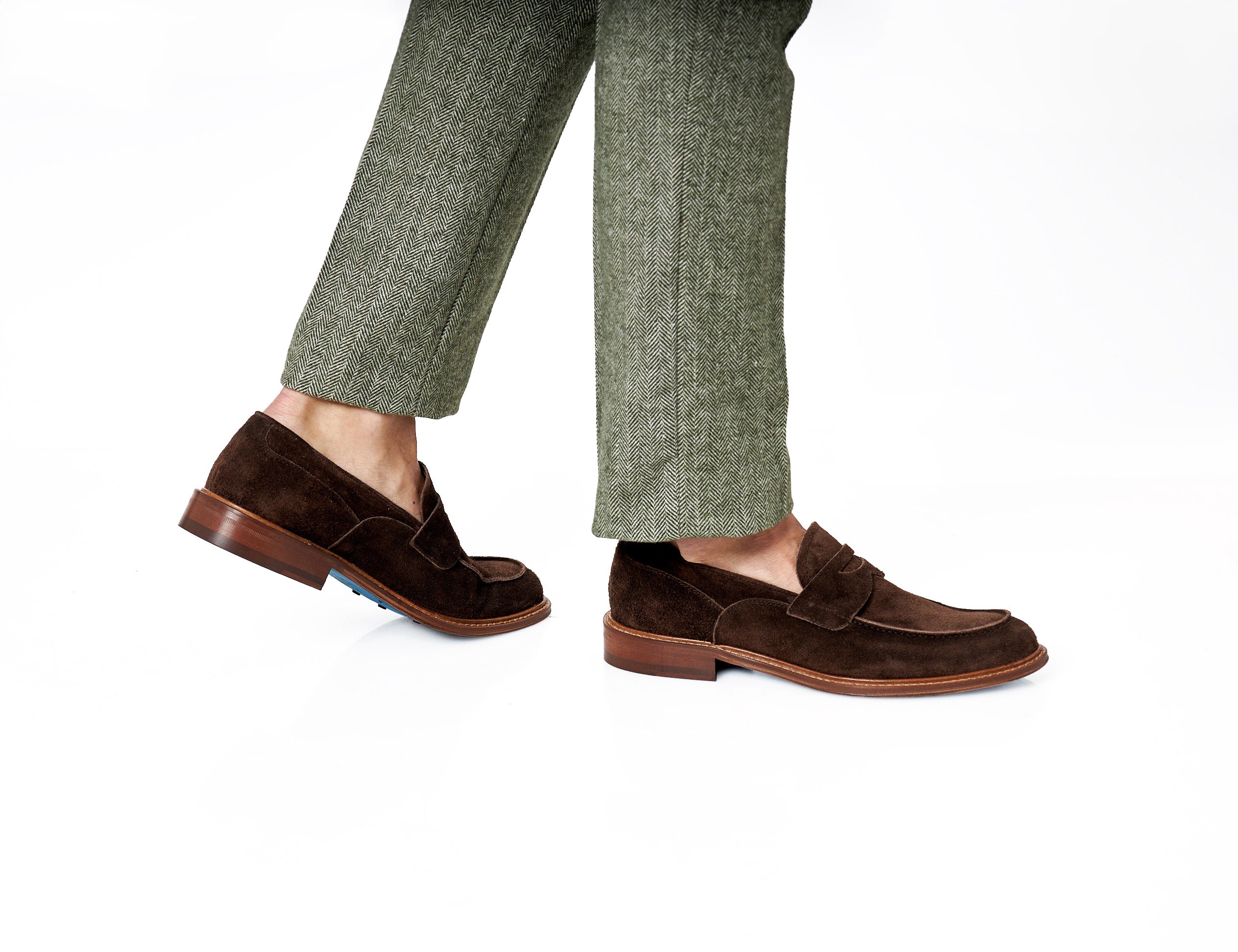 BROWN ITALIAN SUEDE PENNY LOAFER