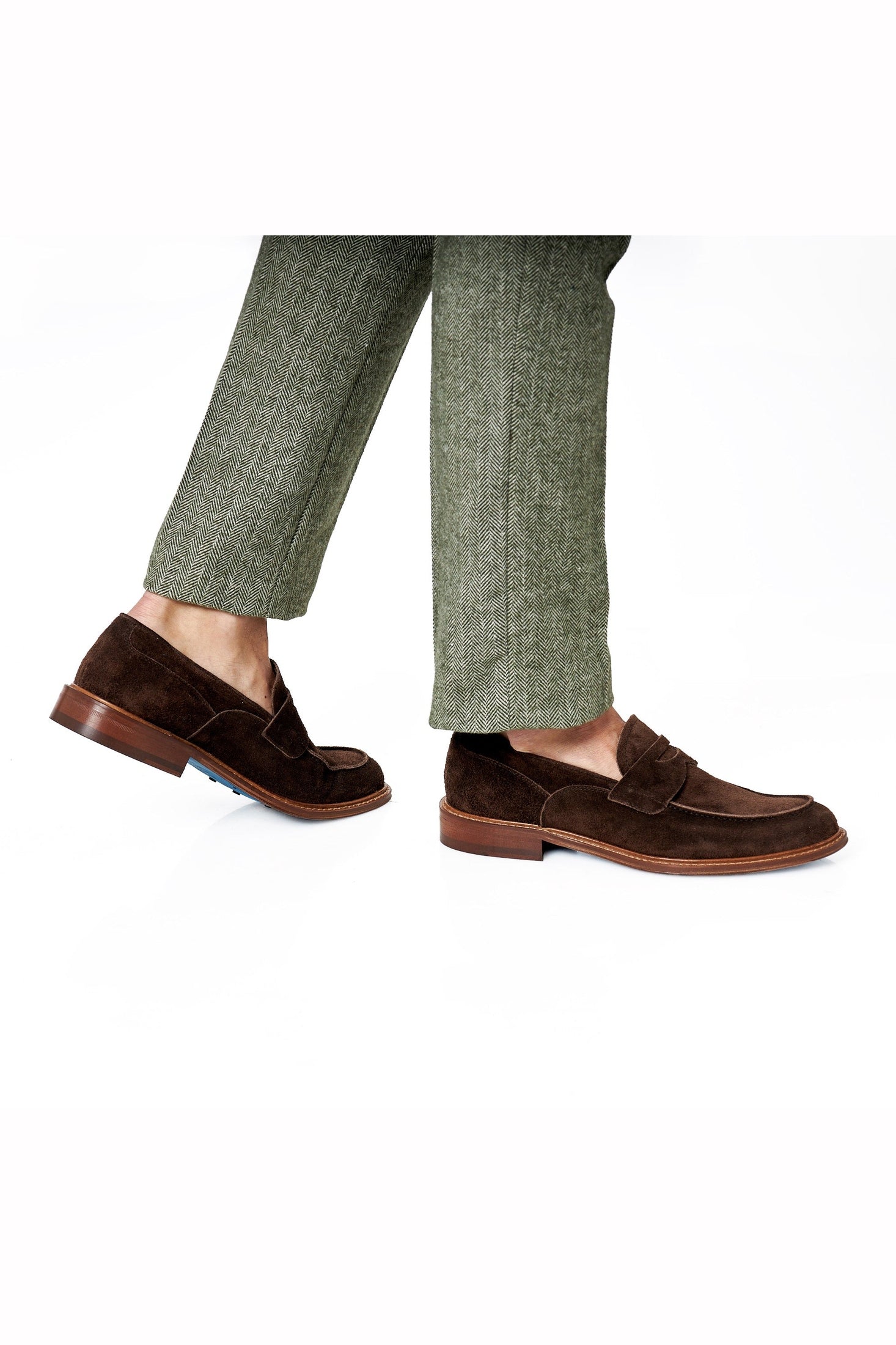BROWN ITALIAN SUEDE PENNY LOAFER