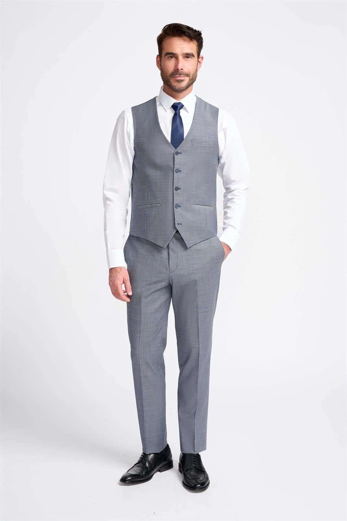 Cavani Bond Puppy Tooth Men’s Wool Blend Tailored Waistcoat CAVANI