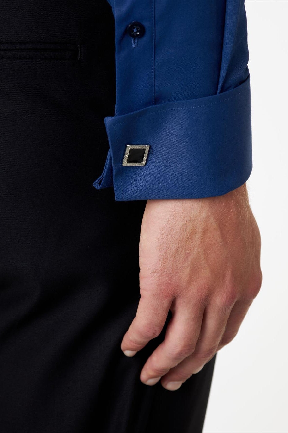CLASSIC NAVY DOUBLE CUFF SHIRT