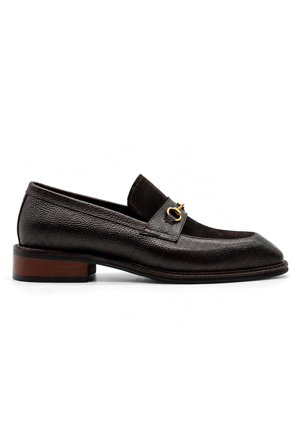 DEXTER Men’s Brown Leather & Suede snaffle Loafers Sartorial Shoes