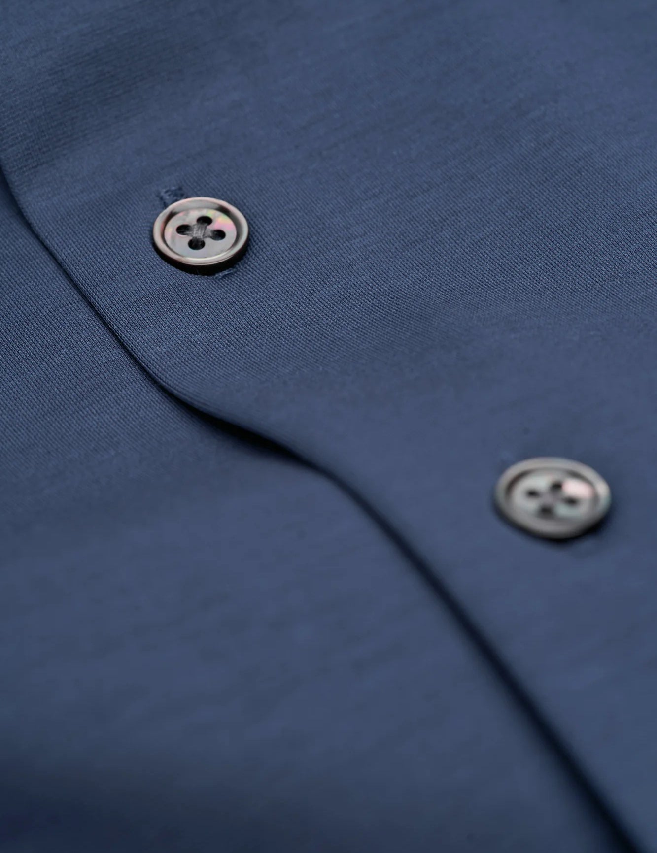 Blue Cotton Stretch Slim Fit Shirt – Short Sleeve