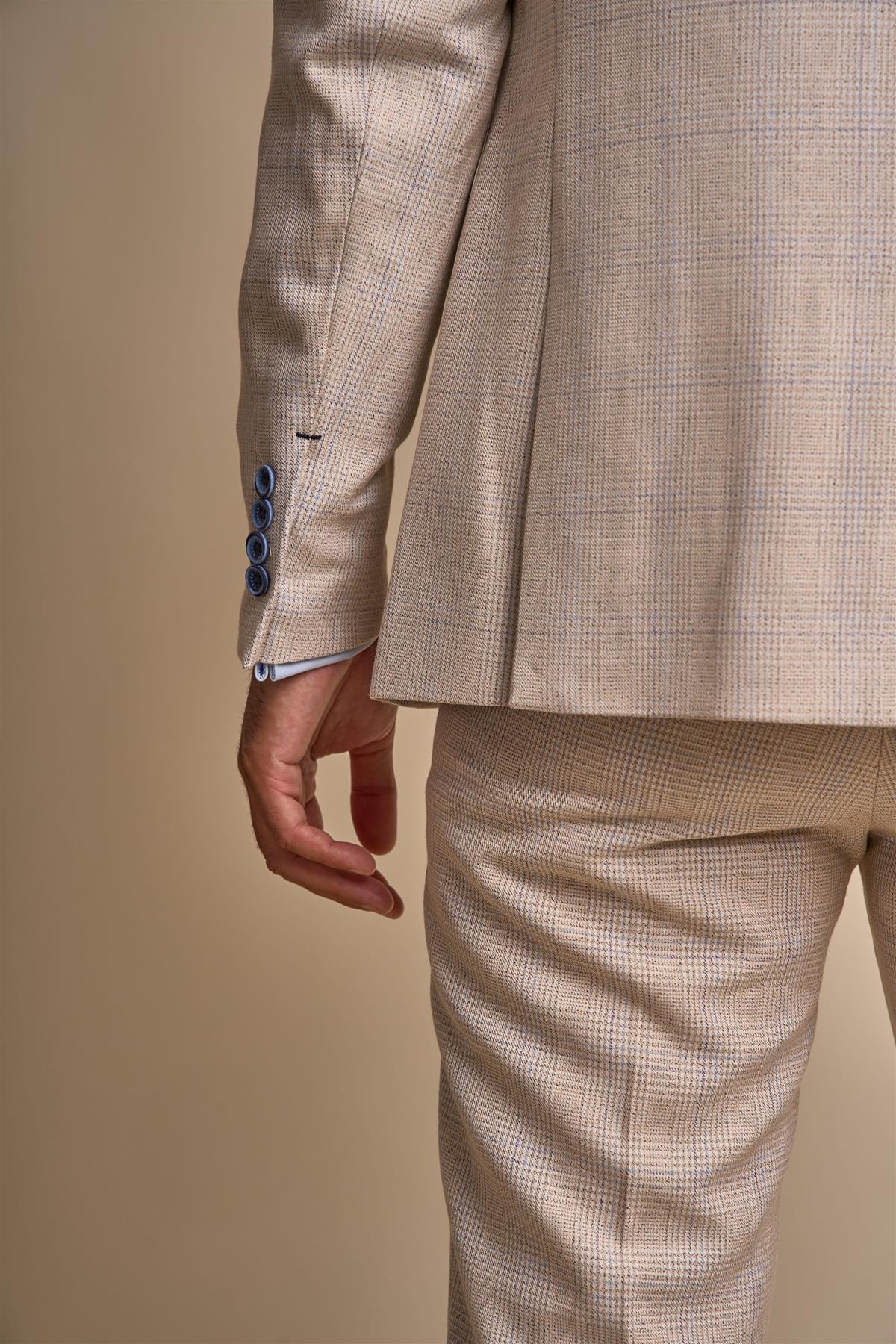 CARIDI - SLIM FIT BEIGE BLAZER CAVANI