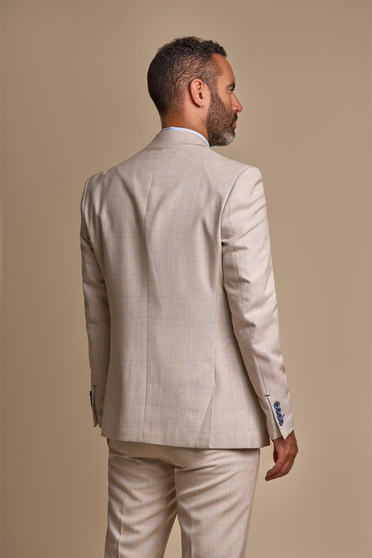 CARIDI - SLIM FIT BEIGE BLAZER CAVANI