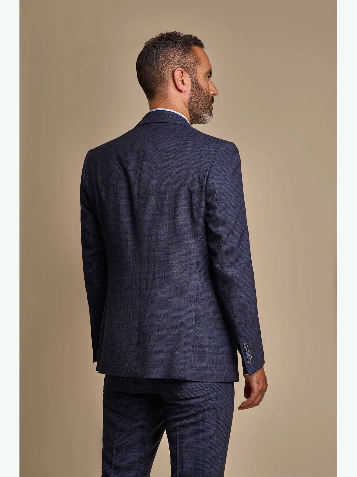 MENS CARIDI NAVY THREE PIECE SUIT CAVANI