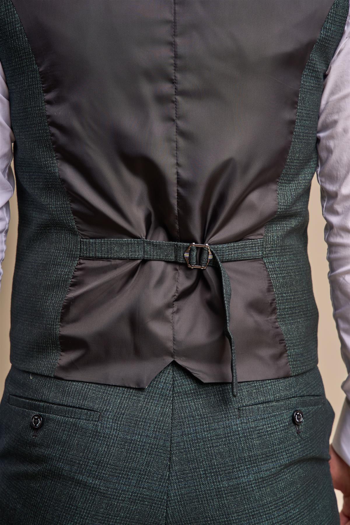 CARIDI SLIM FIT OLIVE WAISTCOAT