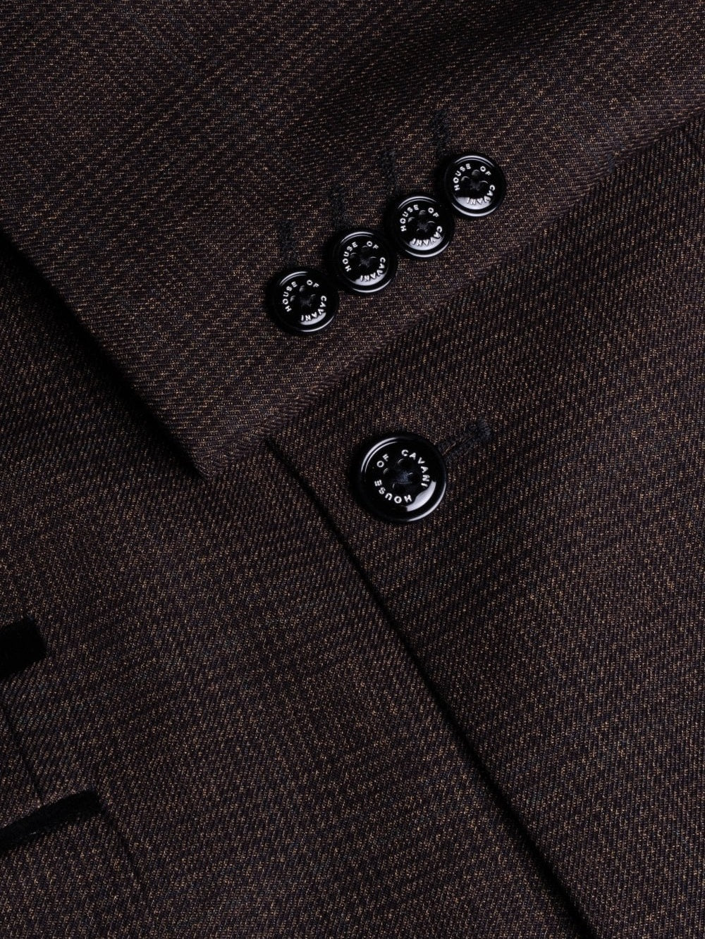 CARIDI – TAILORED FIT 3 PIECE SUIT IN BROWN CHECK CAVANI