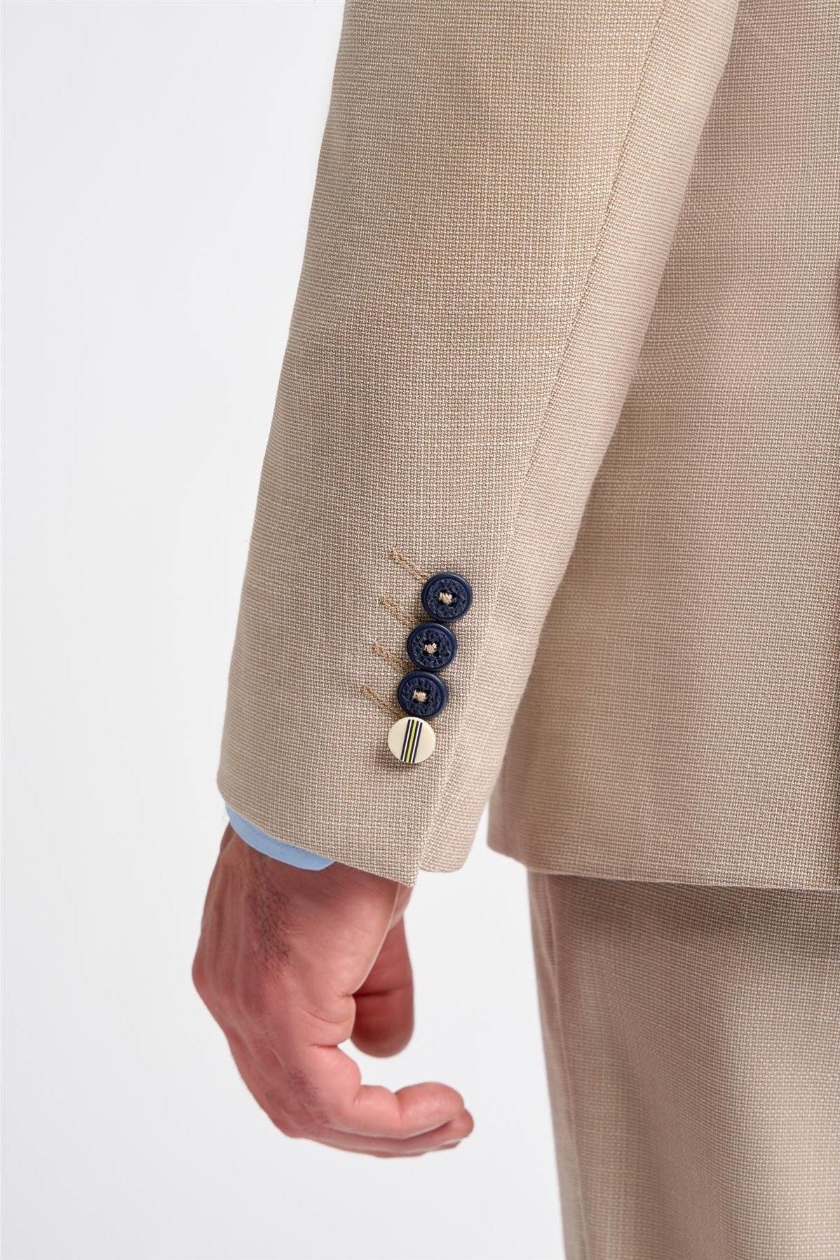 MIAMI – STONE TAILORED FIT LINEN BLEND BLAZER CAVANI