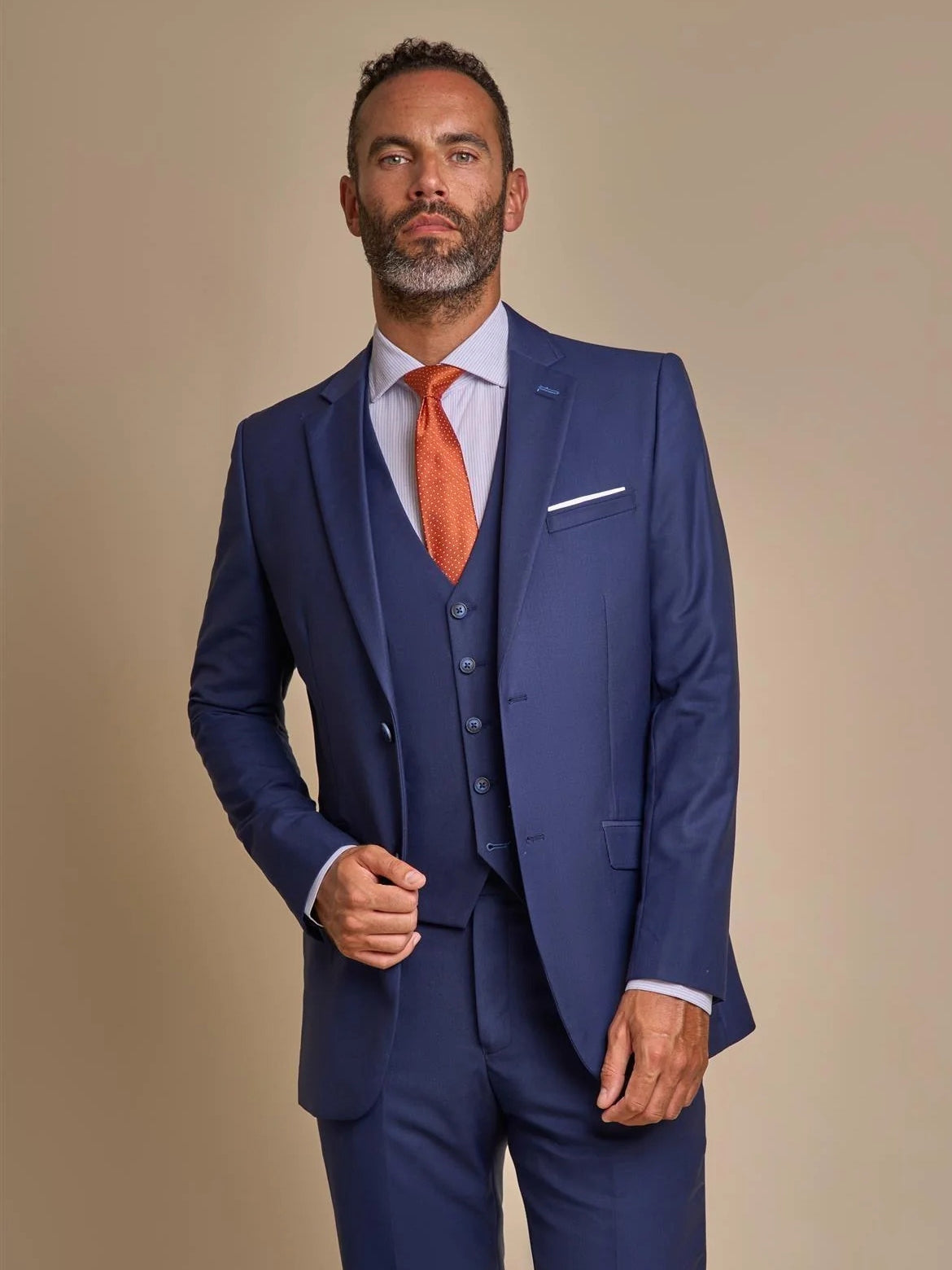 CAVANI JEFFERSON NAVY CLASSIC MEN’S 3 PIECE SUIT CAVANI