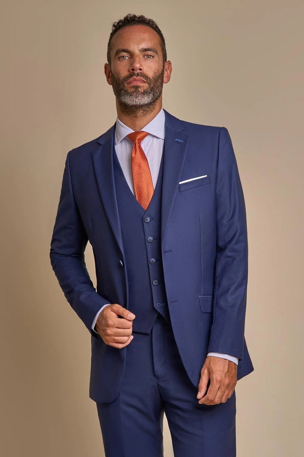 CAVANI JEFFERSON NAVY CLASSIC MEN’S 3 PIECE SUIT CAVANI