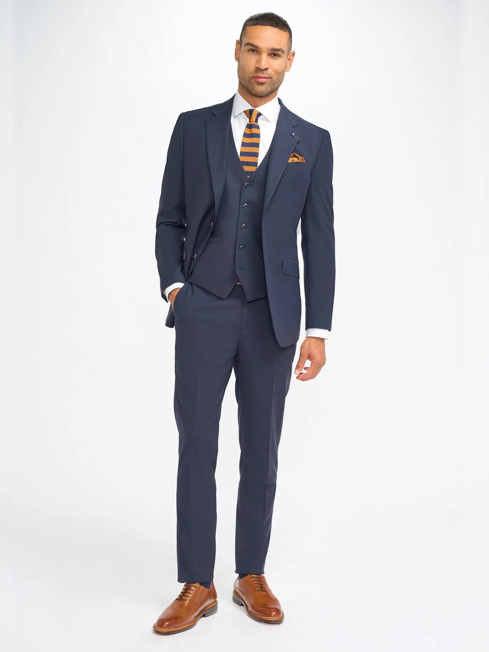 MALIBU – NAVY 3 PIECE TAILORED FIT SUIT CAVANI