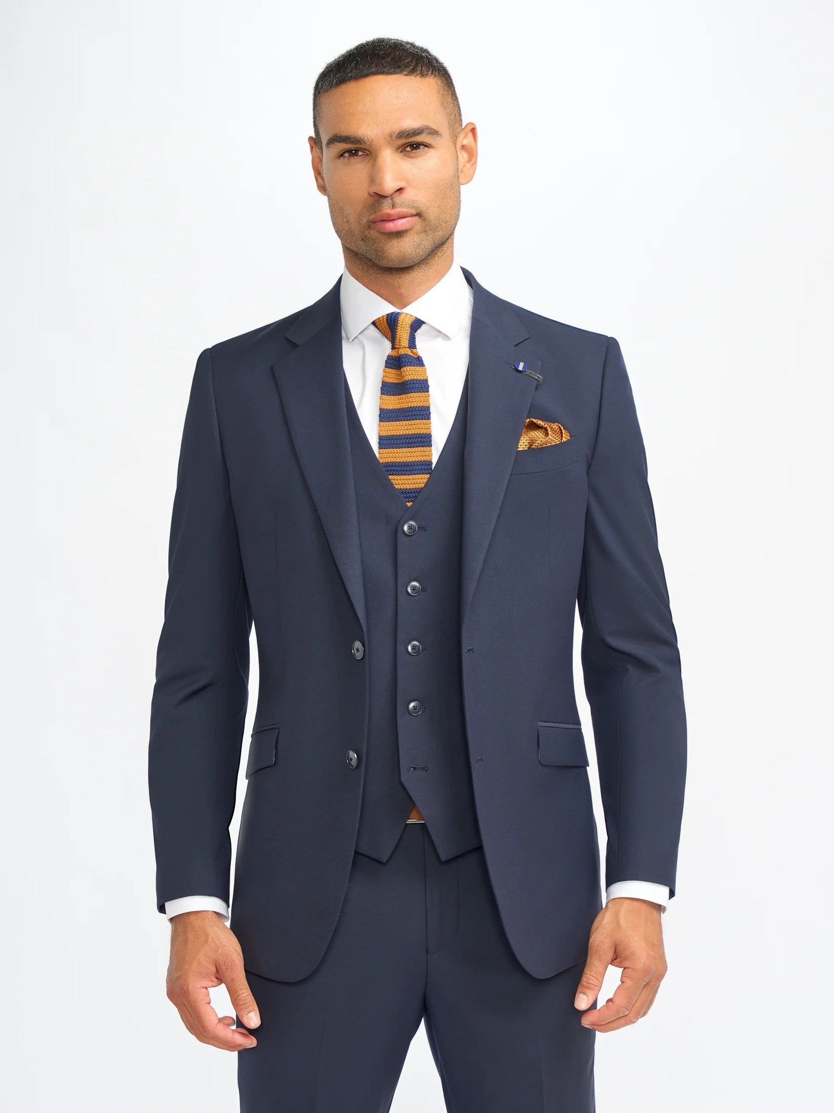 MALIBU – NAVY 3 PIECE TAILORED FIT SUIT CAVANI