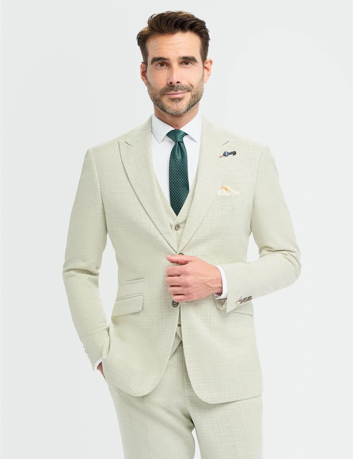 Cavani – Tropez Tailored 3 Piece Suit in Green