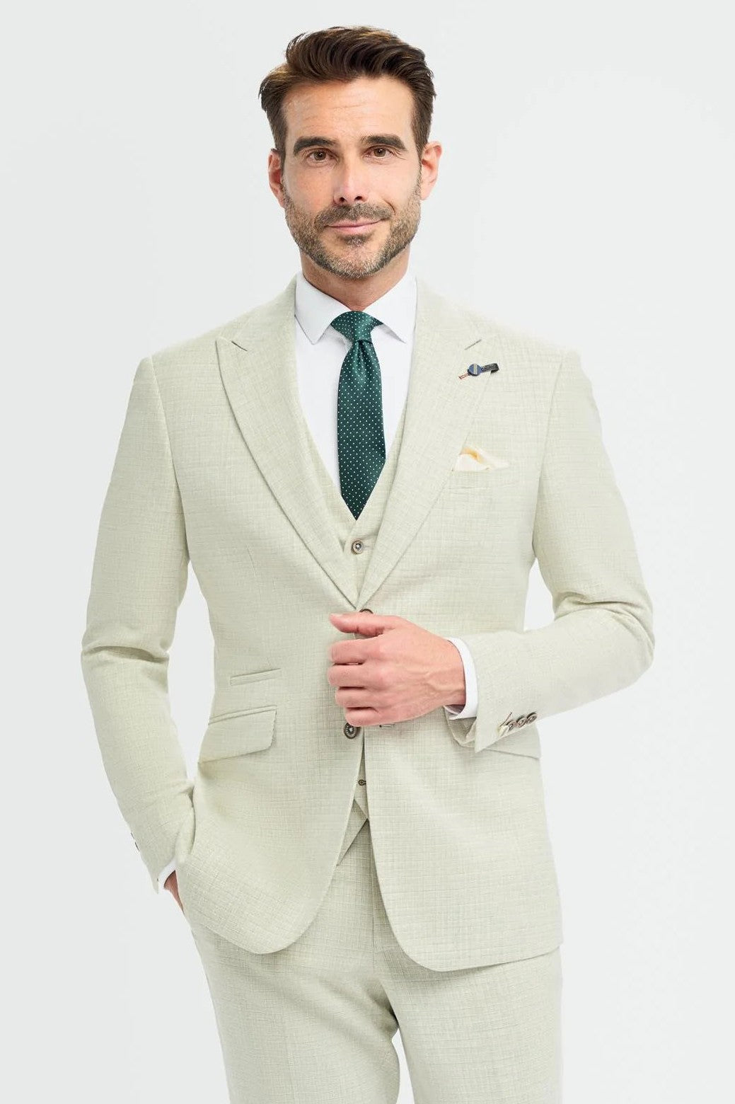 Cavani – Tropez Tailored 3 Piece Suit in Green