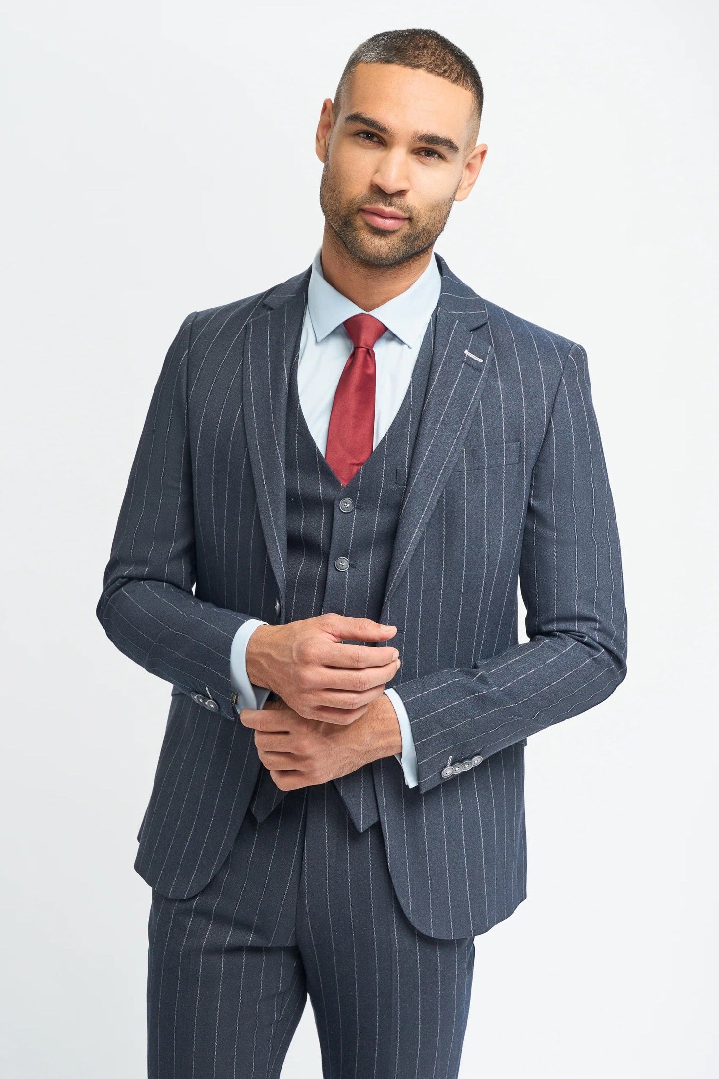 INVINCIBLE – CAVANI NAVY PINSTRIPE JACKET CAVANI