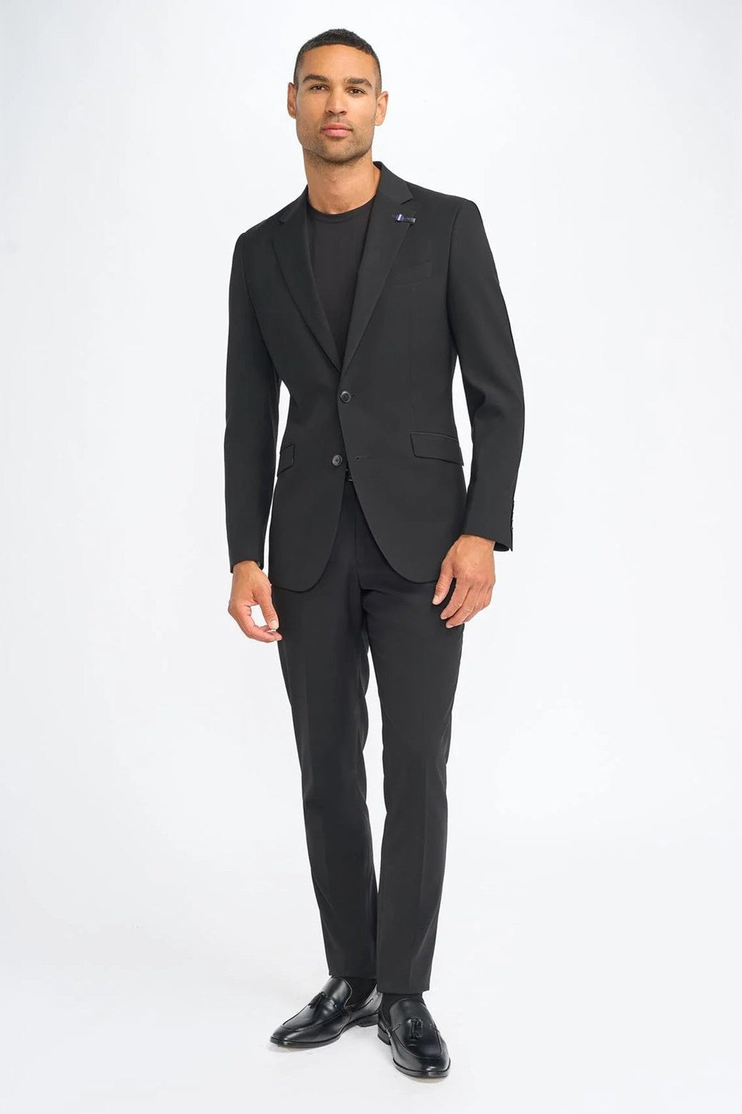 MALIBU – PLAIN BLACK TAILORED FIT BLAZER CAVANI