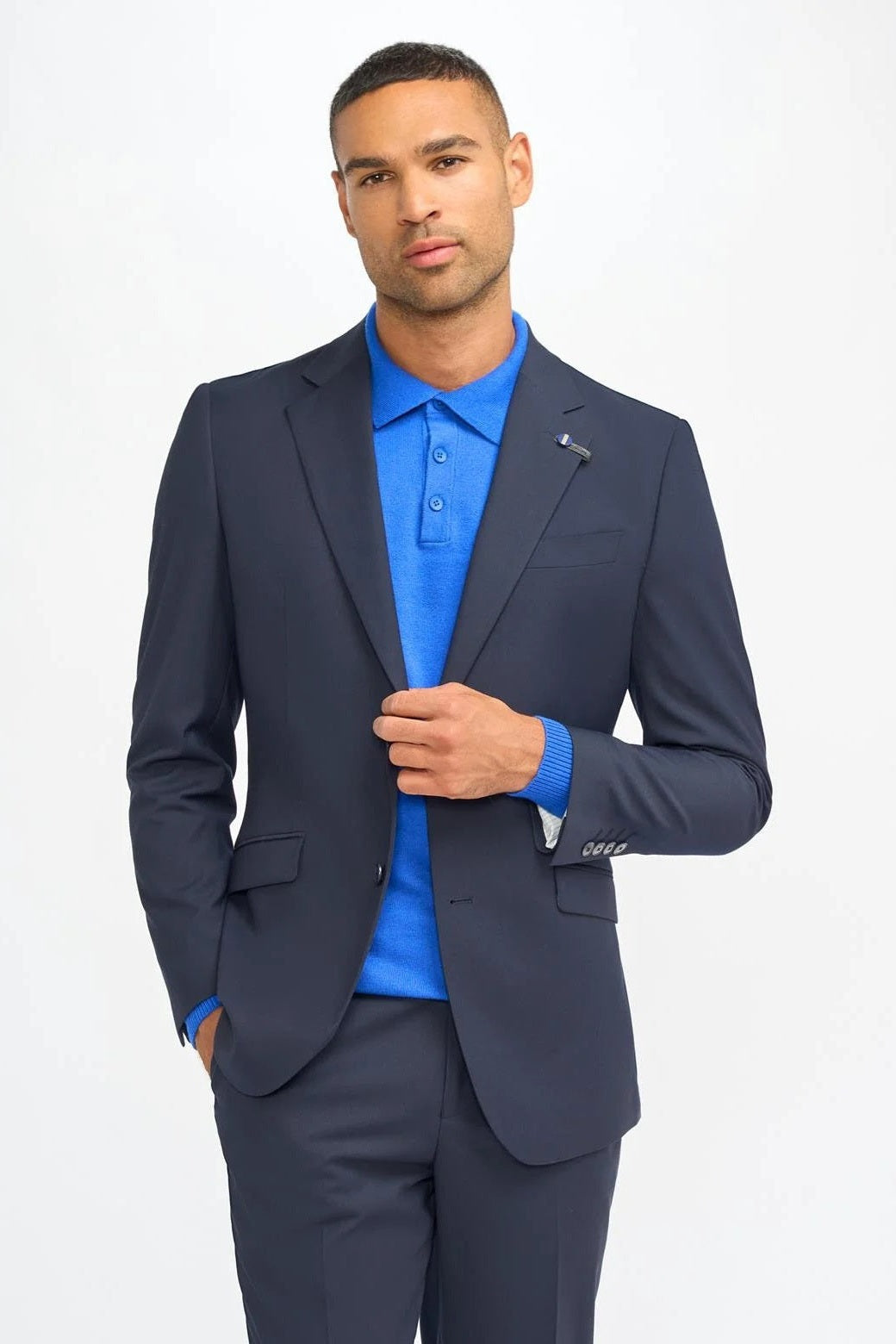 MALIBU – NAVY BLUE TAILORED FIT BLAZER CAVANI