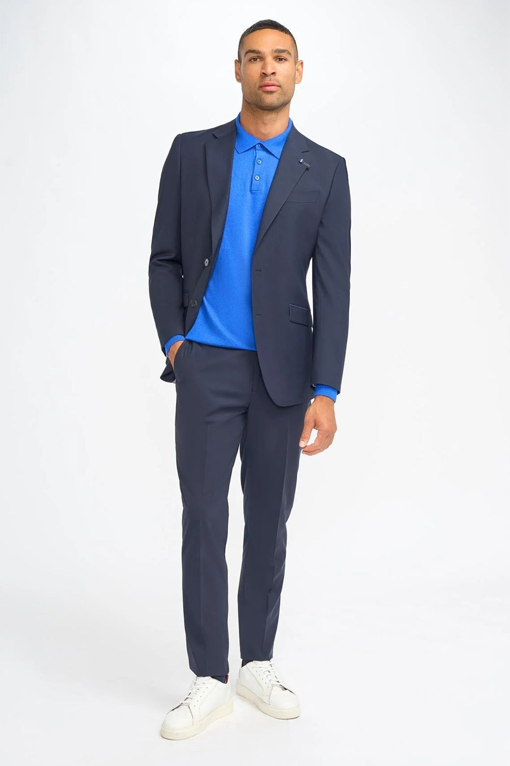 MALIBU – NAVY BLUE TAILORED FIT BLAZER CAVANI