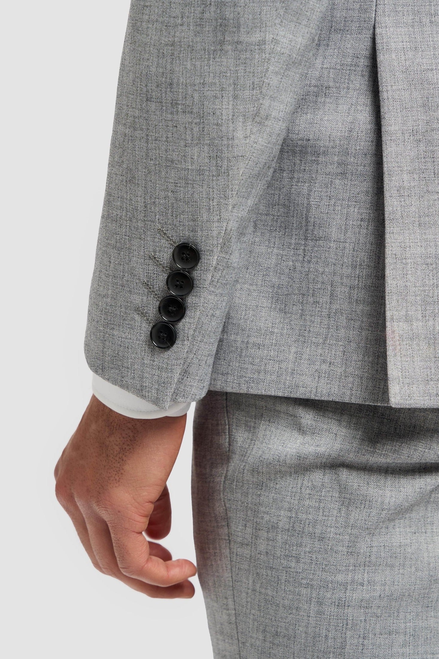 Cavani – Malibu Grey Sharkskin Tailored Fit Jacket for Men’s