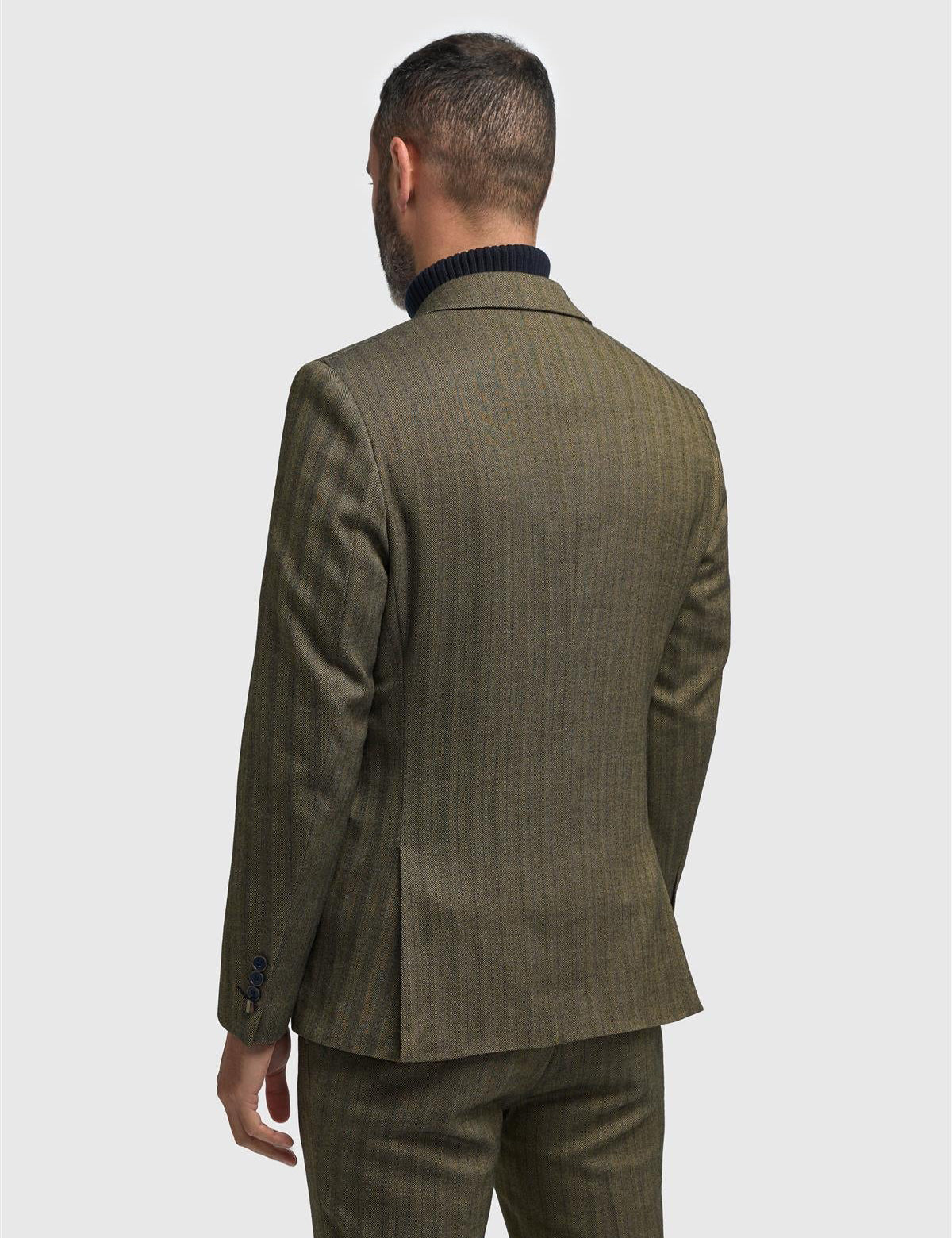 CAVANI – Damon Sage Herringbone Tweed Blazer Men’s