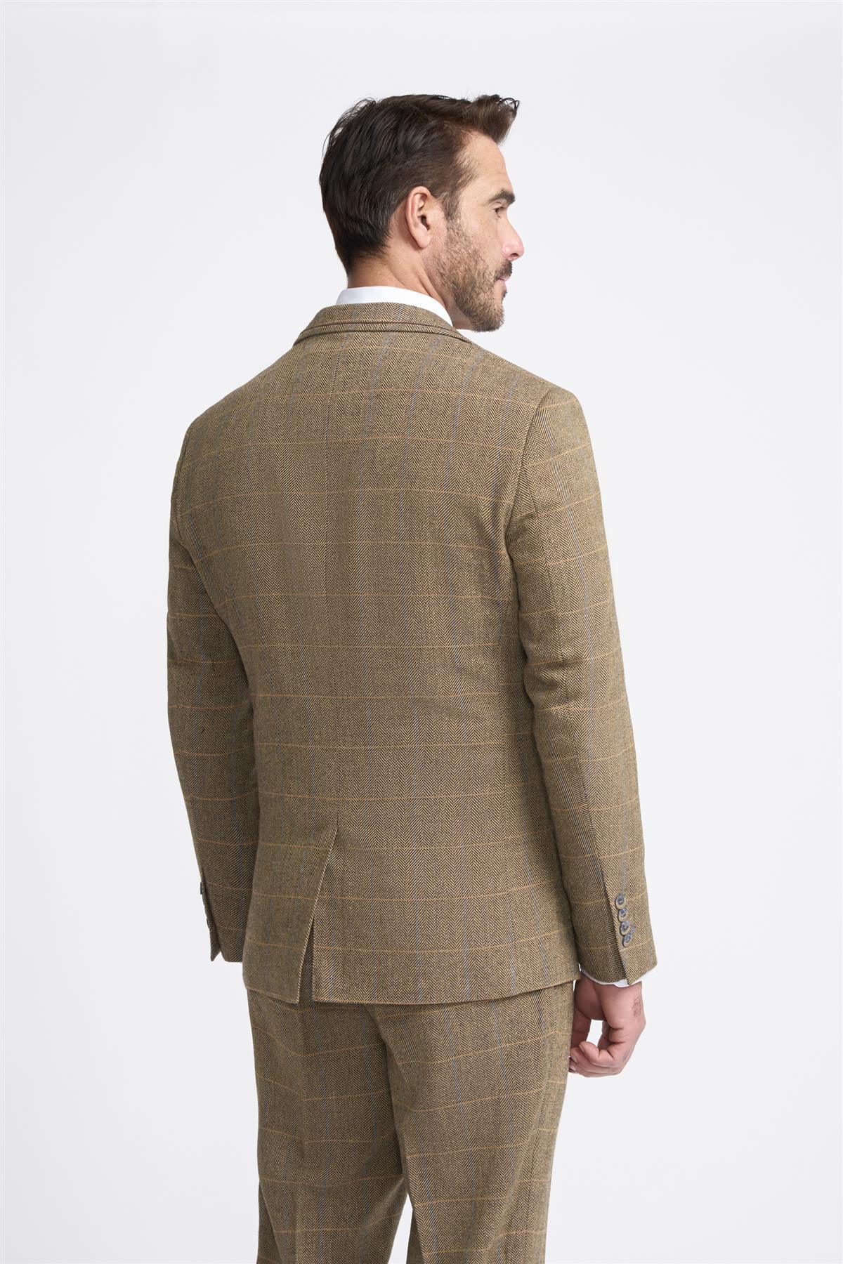 ALBERT - BROWN CHECK TWEED BLAZER CAVANI