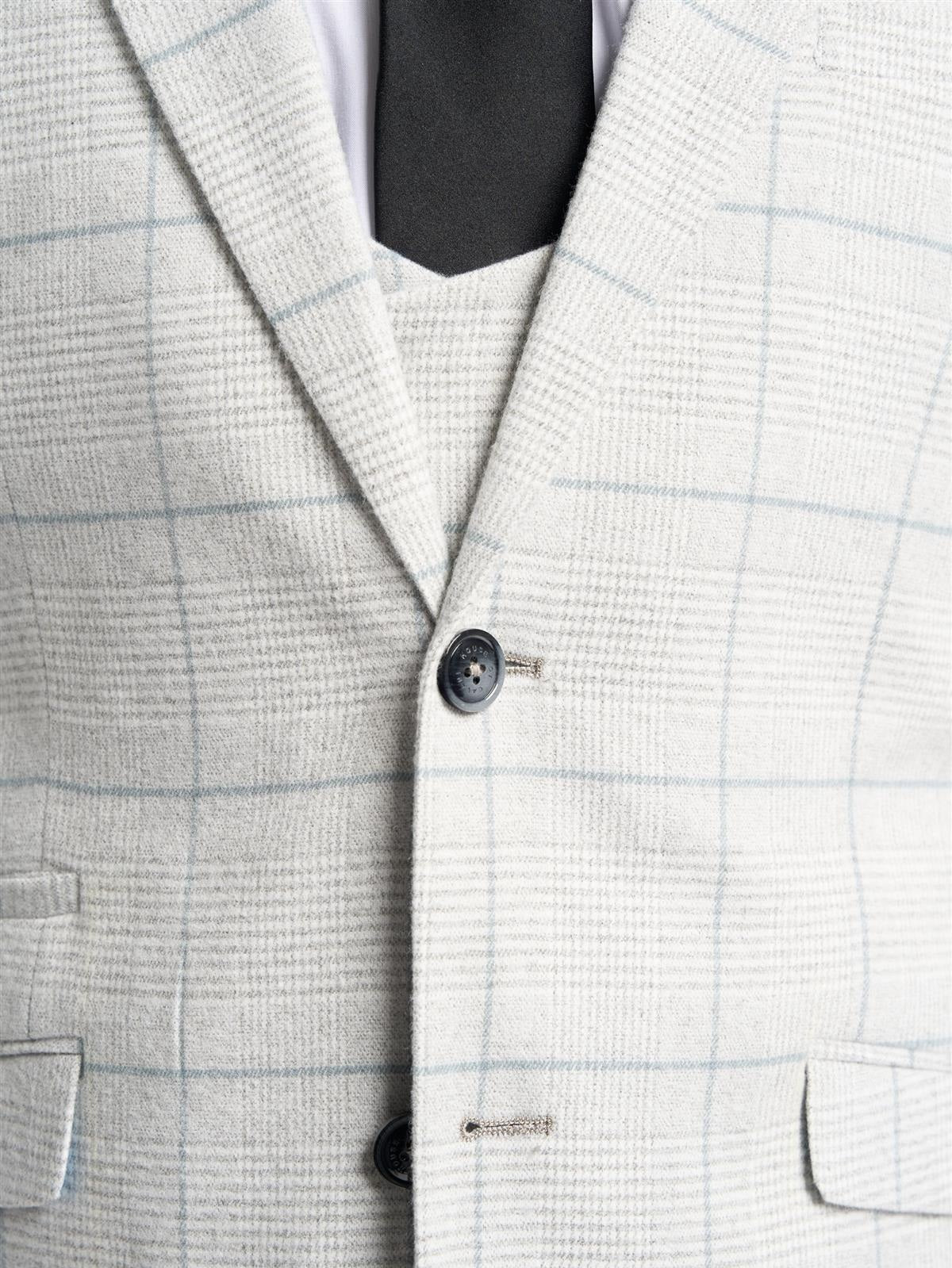 RADHIKA MENS SLIM FIT WHITE THREE PIECE SUIT CAVANI