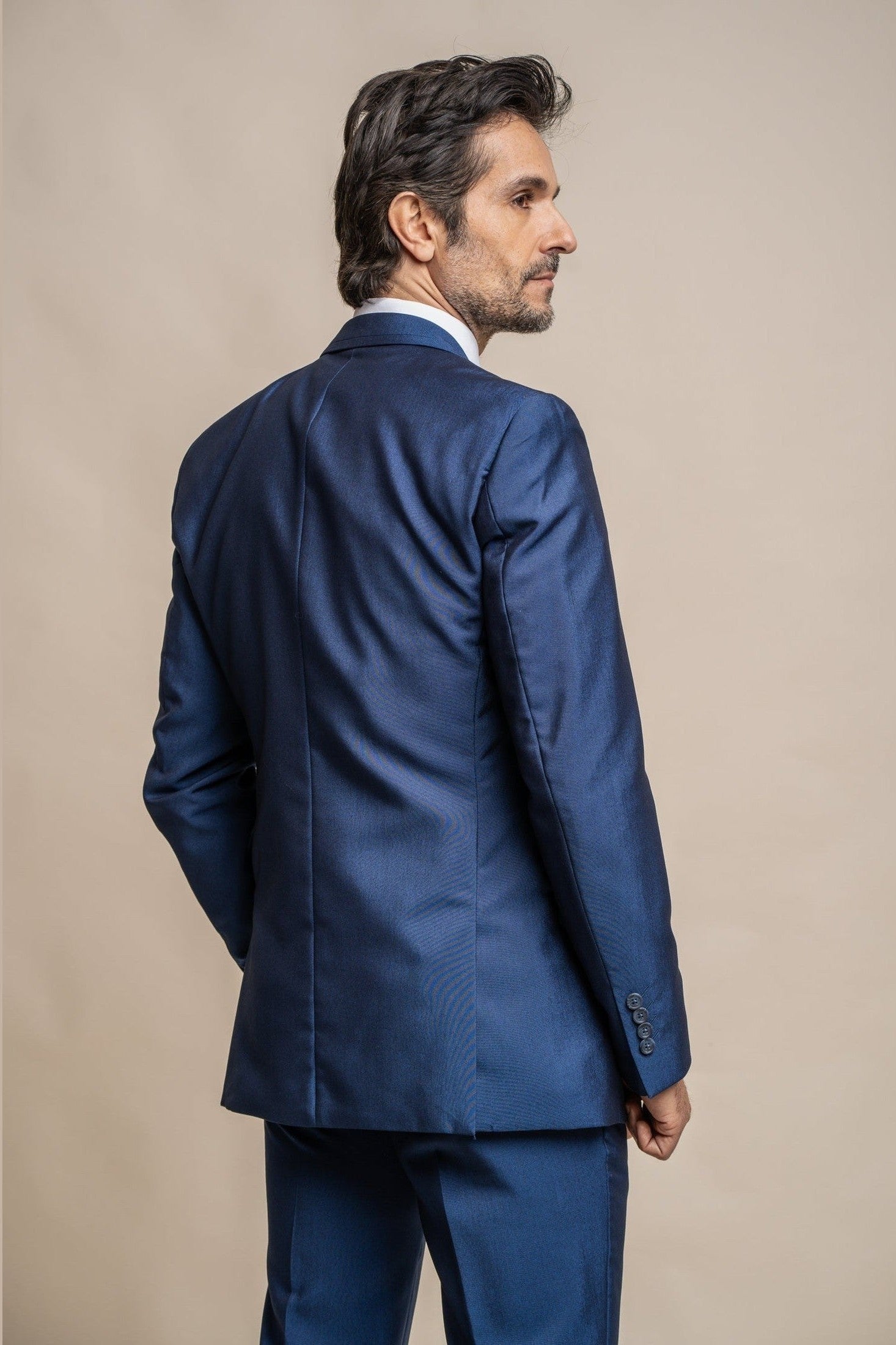 MENS FORD NAVY REGULAR THREE PIECE SUIT CAVANI