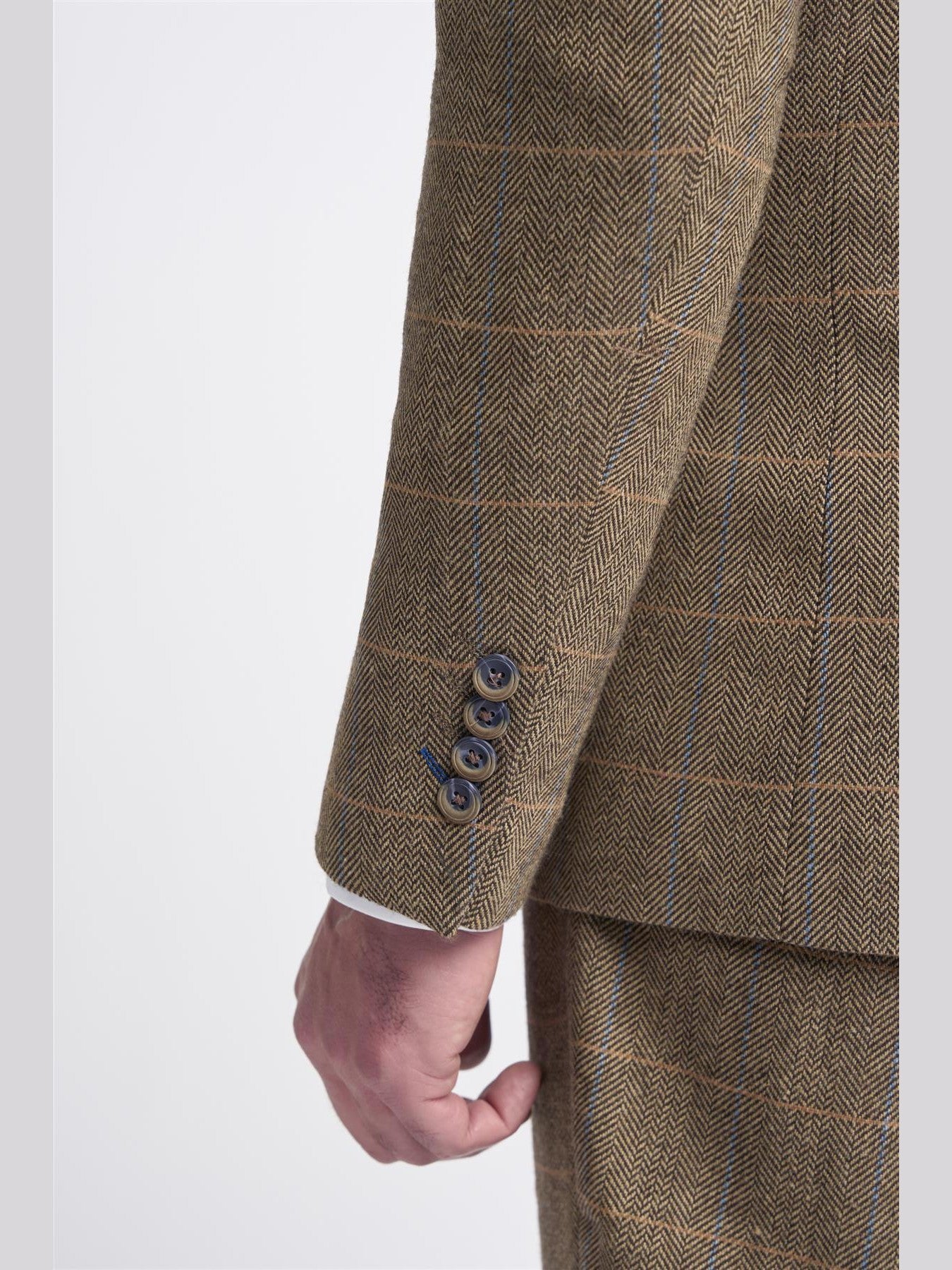 MENS ALBERT BROWN TWEED THREE PIECE SUIT CAVANI