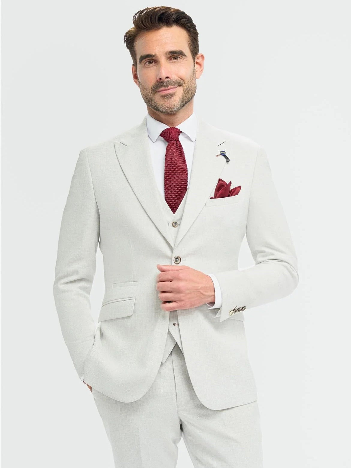 Cavani – Tropez Tailored 3 Piece Suit in Grey