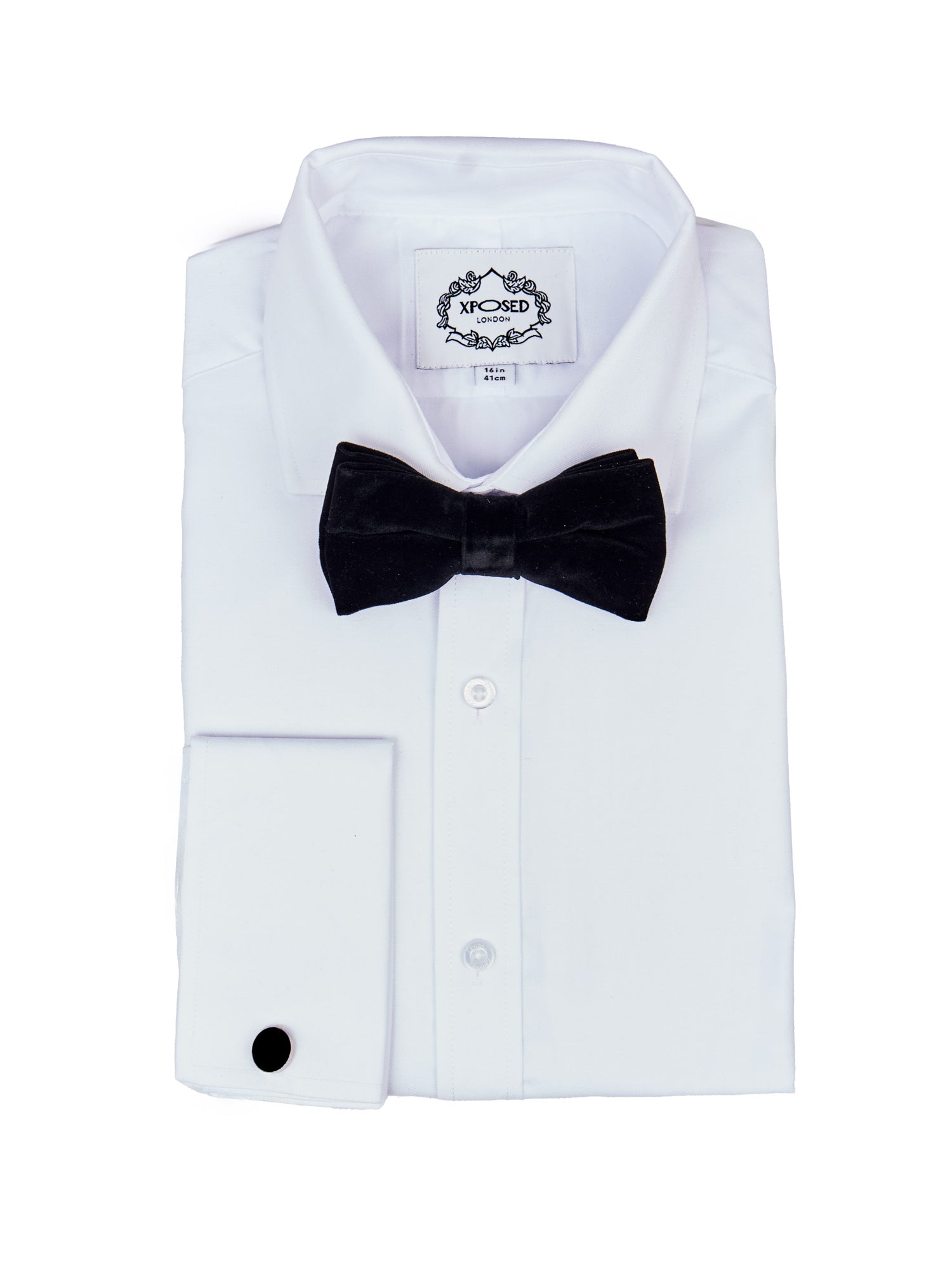 BLACK VELVET BOW TIE SET