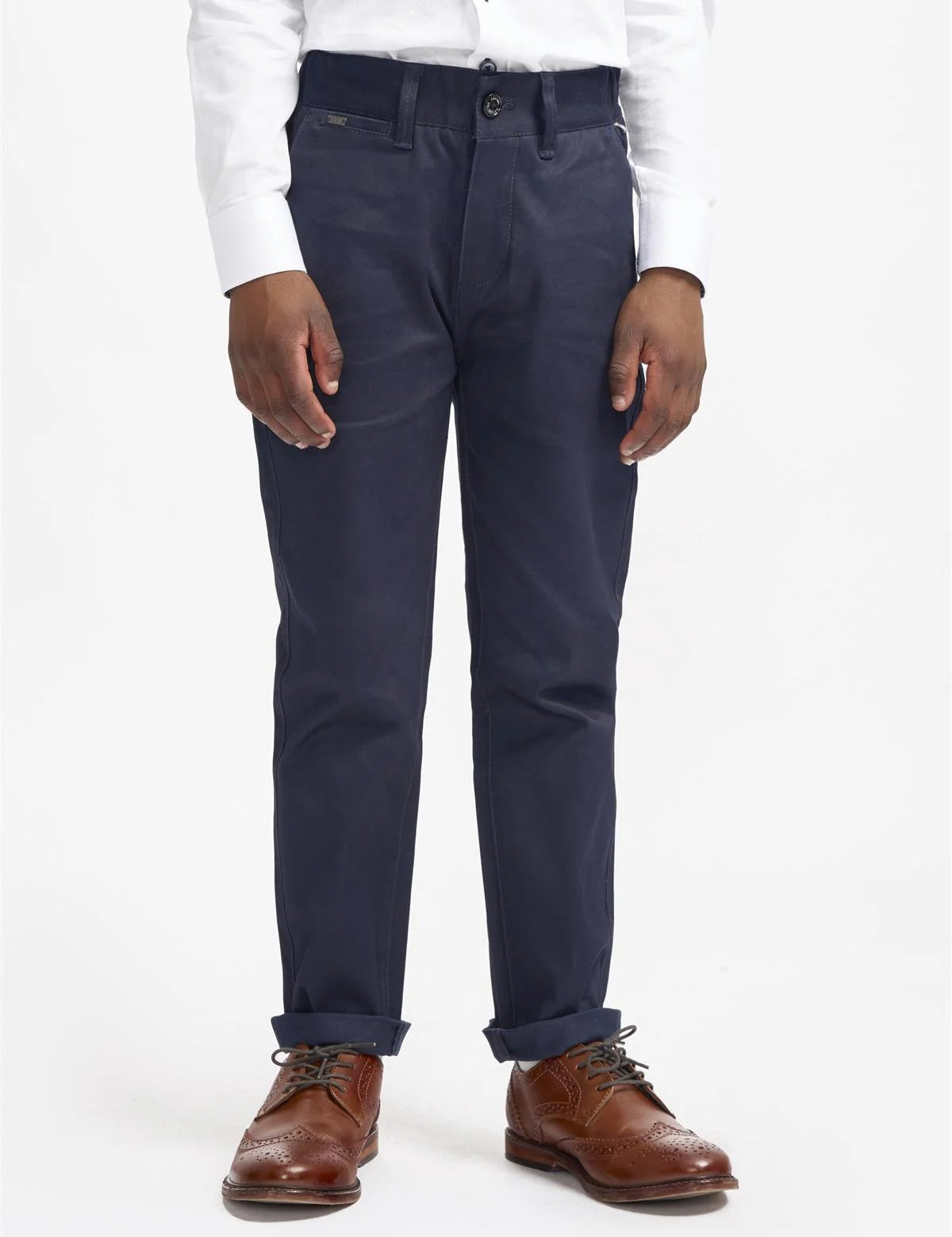 Cavani – Boys Cotton Chinos Trousers in Navy Blue
