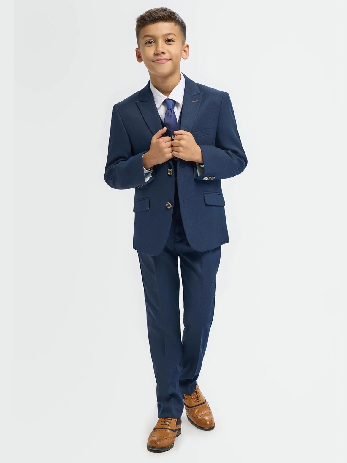 House of Cavani - Tropez Boys Navy Blue 3 Piece Suit Tailored CAVANI